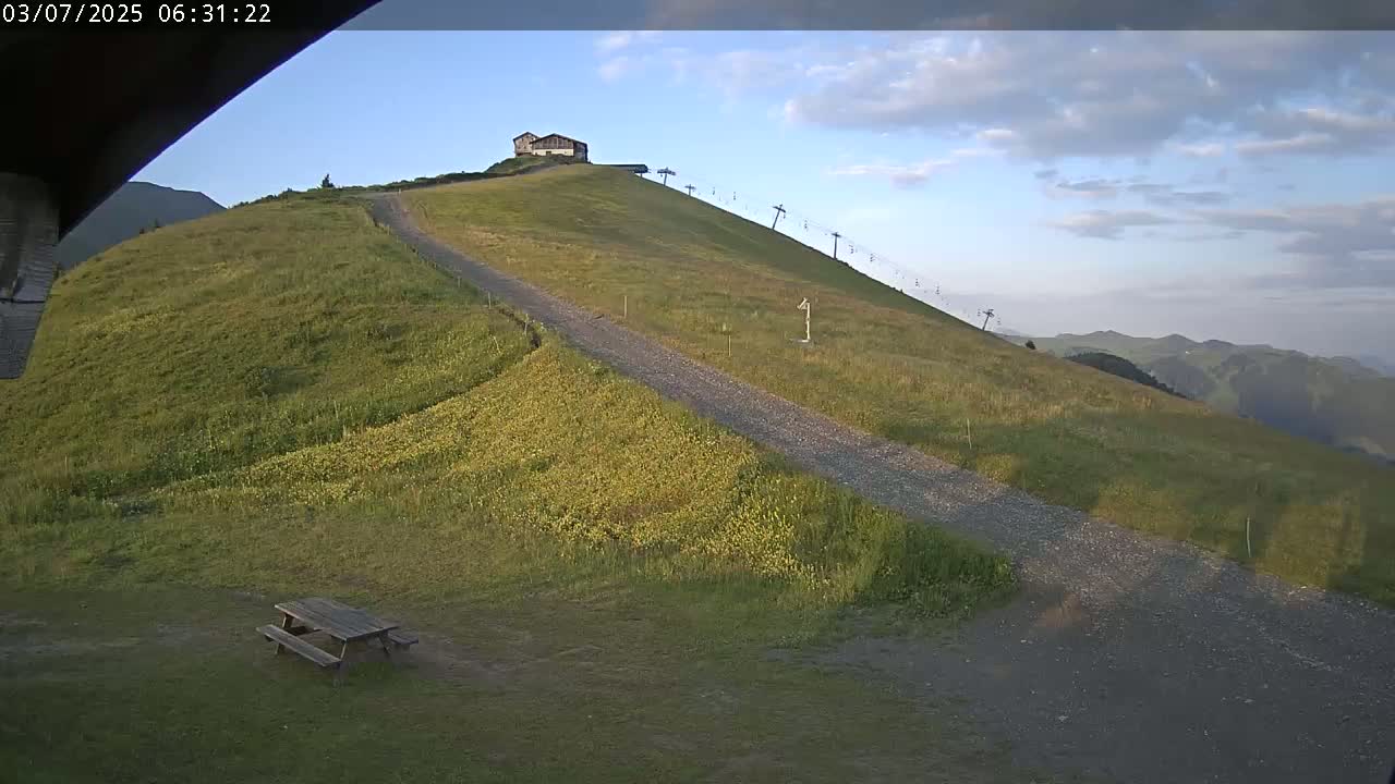 Saint-Gervais-les-Bains,  Telesiege de la Croix Live Cam - Bonneville, Haute-Savoie, Auvergne-Rhône-Alpes, France