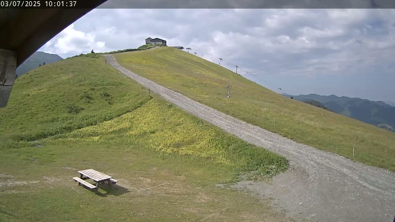 Saint-Gervais-les-Bains,  Telesiege de la Croix Live Cam - Bonneville, Haute-Savoie, Auvergne-Rhône-Alpes, France
