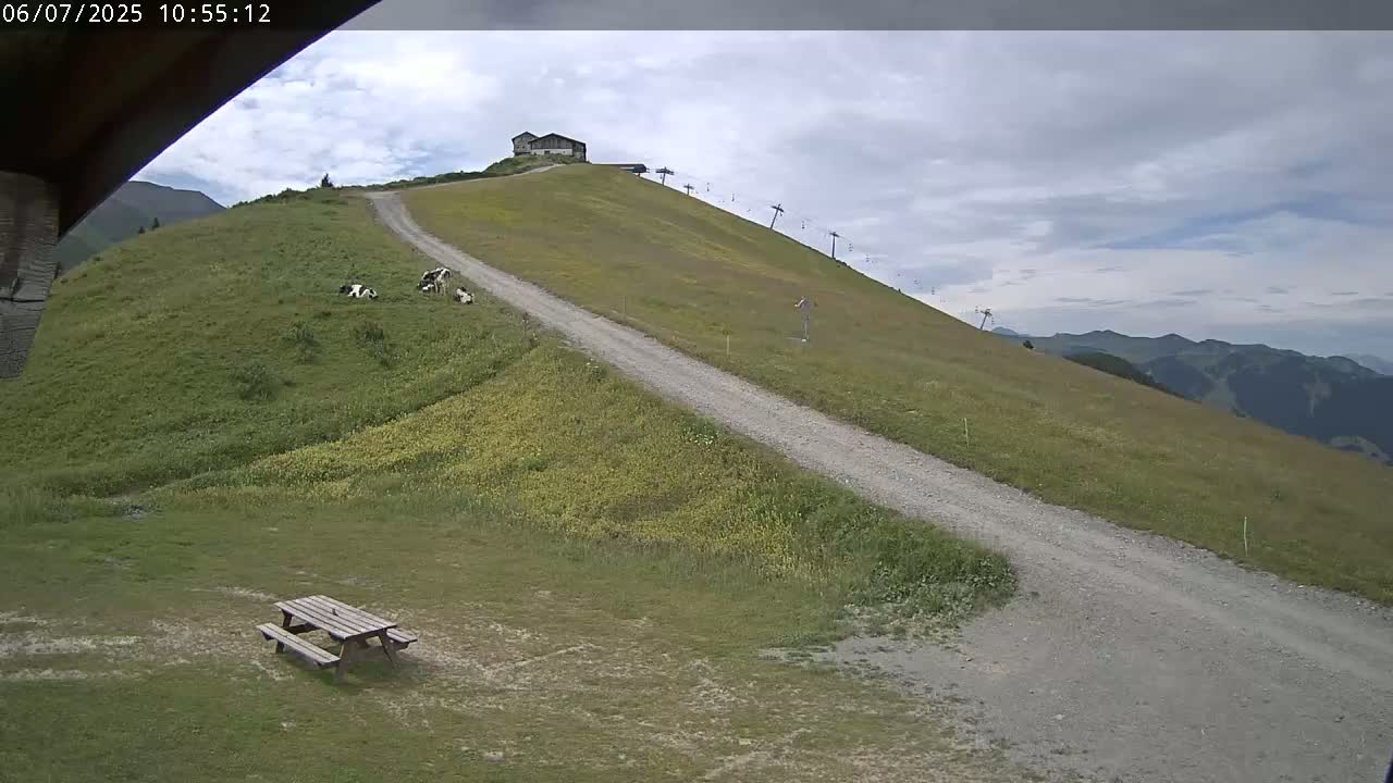 Saint-Gervais-les-Bains,  Telesiege de la Croix Live Cam - Bonneville, Haute-Savoie, Auvergne-Rhône-Alpes, France