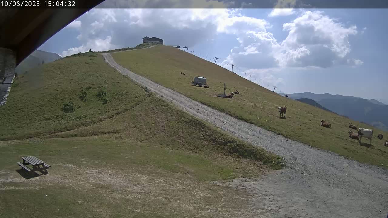 Saint-Gervais-les-Bains,  Telesiege de la Croix Live Cam - Bonneville, Haute-Savoie, Auvergne-Rhône-Alpes, France