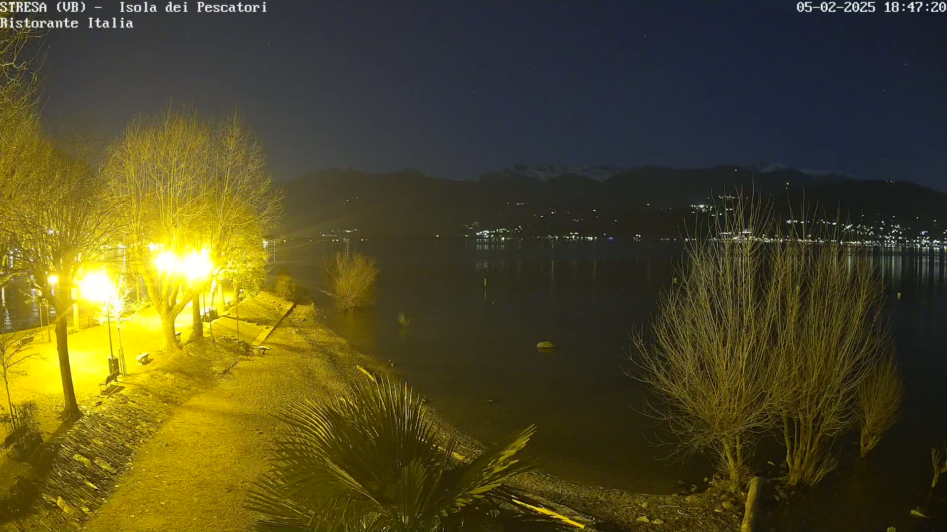Isola dei Pescatori Island, Maggiore Lake Live Cam - Stresa, Piedmont, Italy