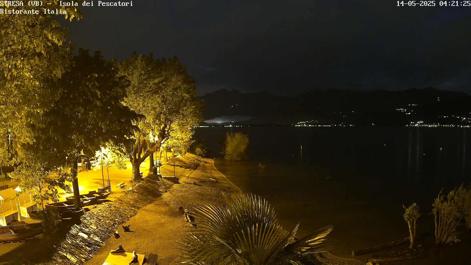 Isola dei Pescatori Island, Maggiore Lake Live Cam - Stresa, Piedmont, Italy