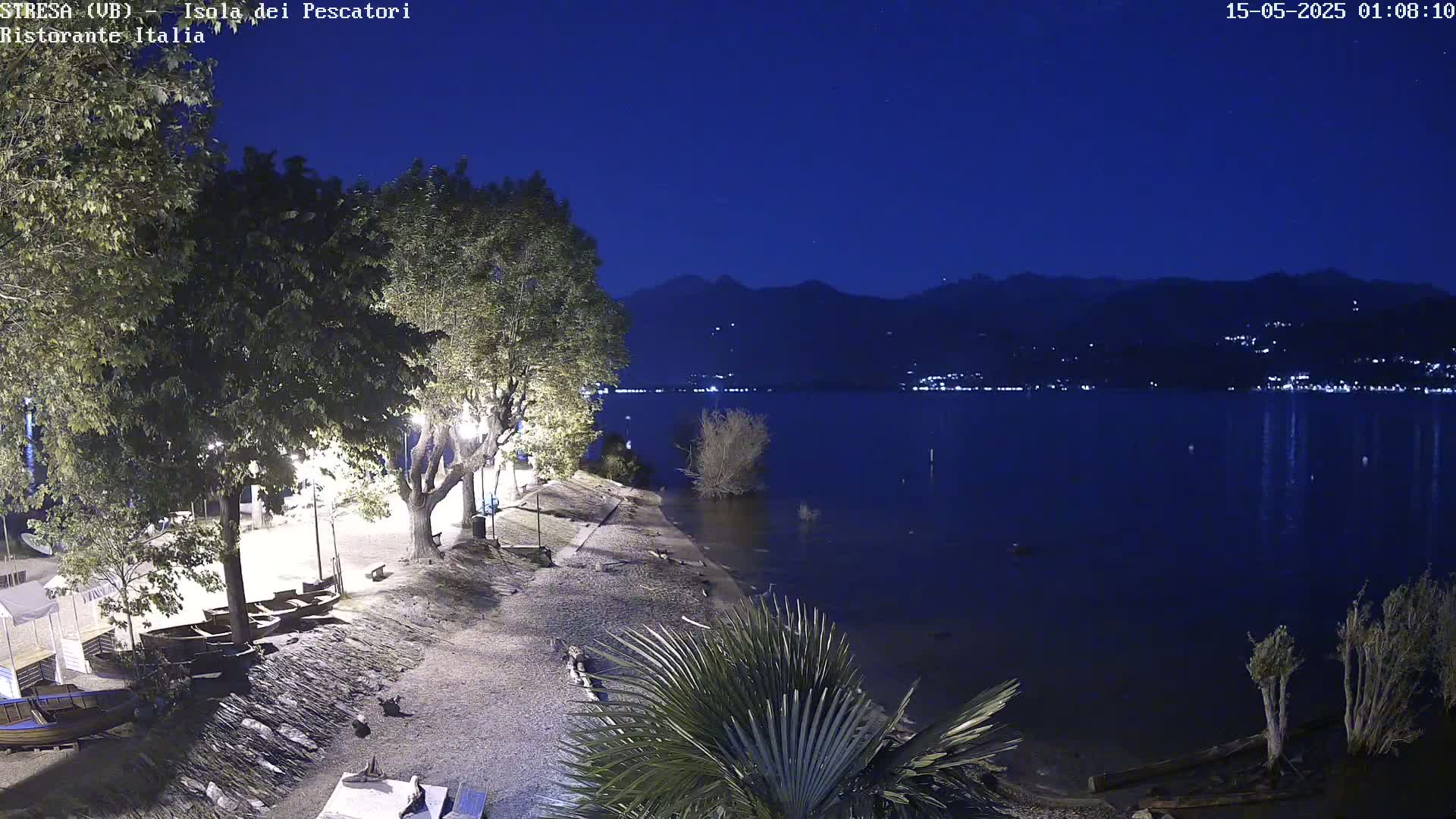 Isola dei Pescatori Island, Maggiore Lake Live Cam - Stresa, Piedmont, Italy