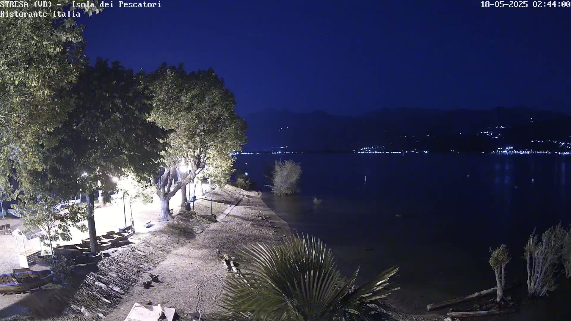 Isola dei Pescatori Island, Maggiore Lake Live Cam - Stresa, Piedmont, Italy