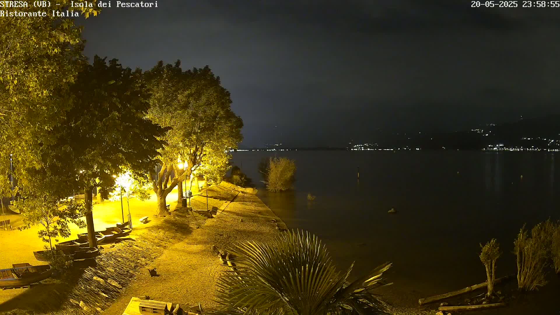 Isola dei Pescatori Island, Maggiore Lake Live Cam - Stresa, Piedmont, Italy
