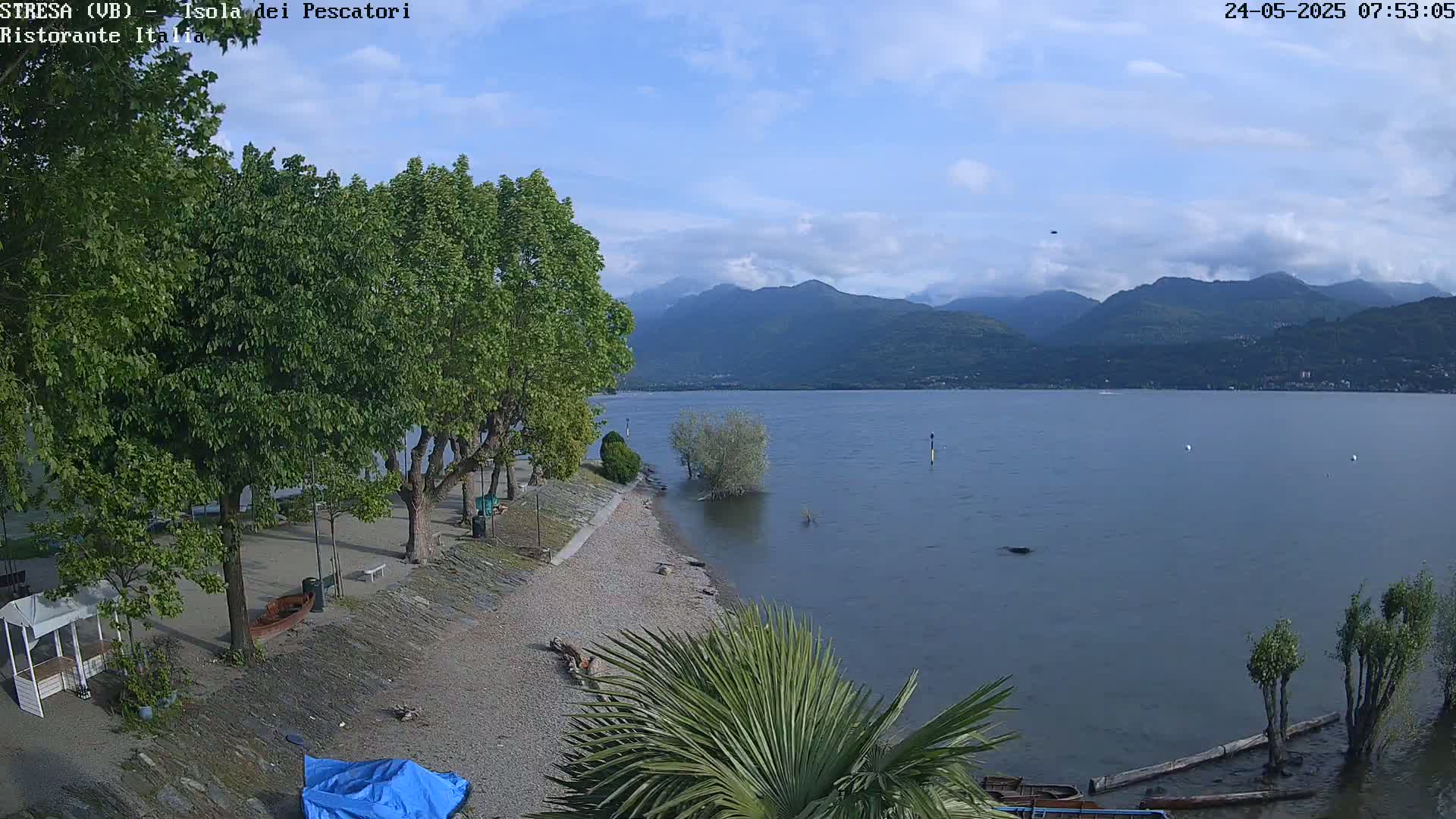 Isola dei Pescatori Island, Maggiore Lake Live Cam - Stresa, Piedmont, Italy
