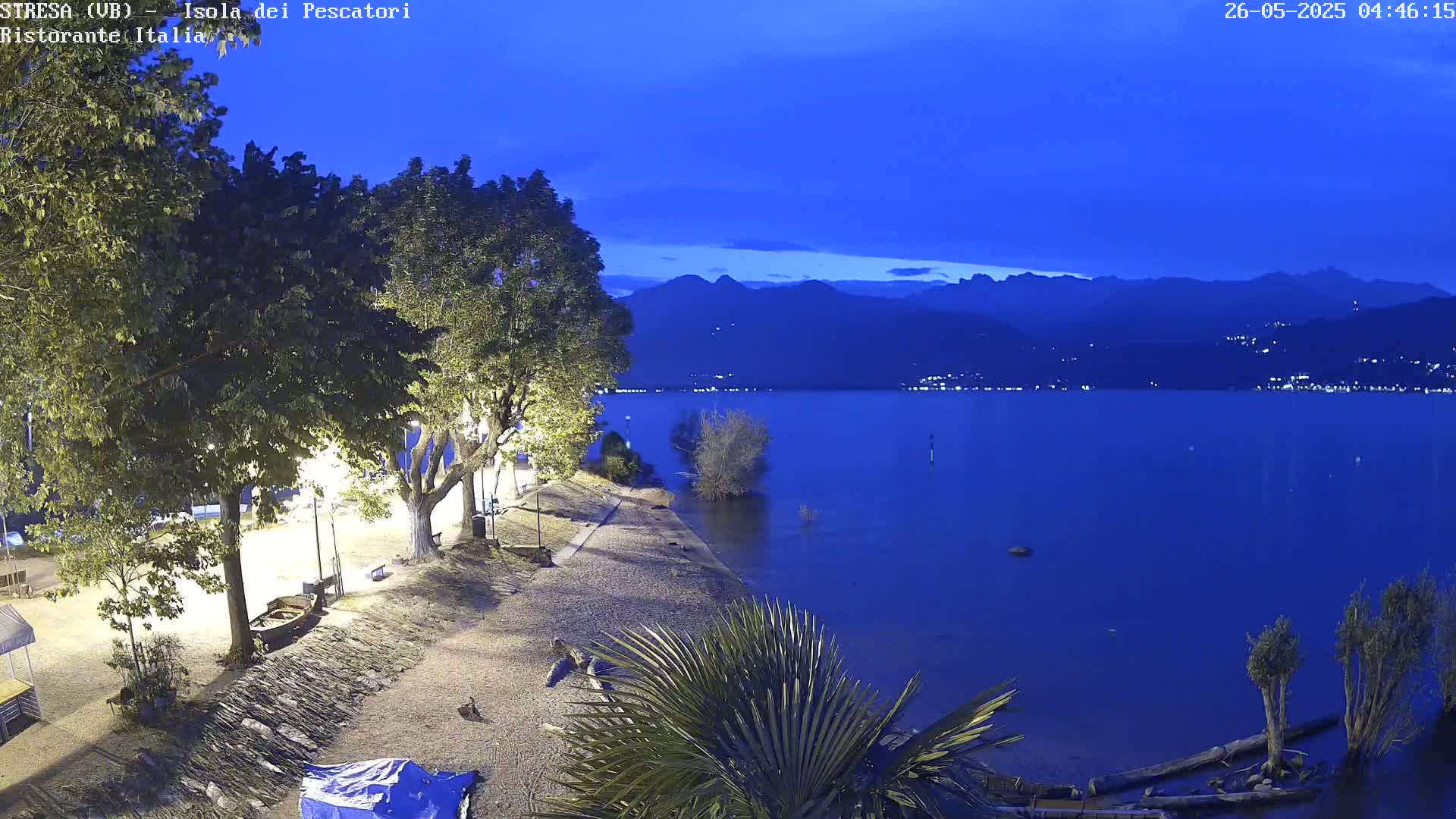 Isola dei Pescatori Island, Maggiore Lake Live Cam - Stresa, Piedmont, Italy