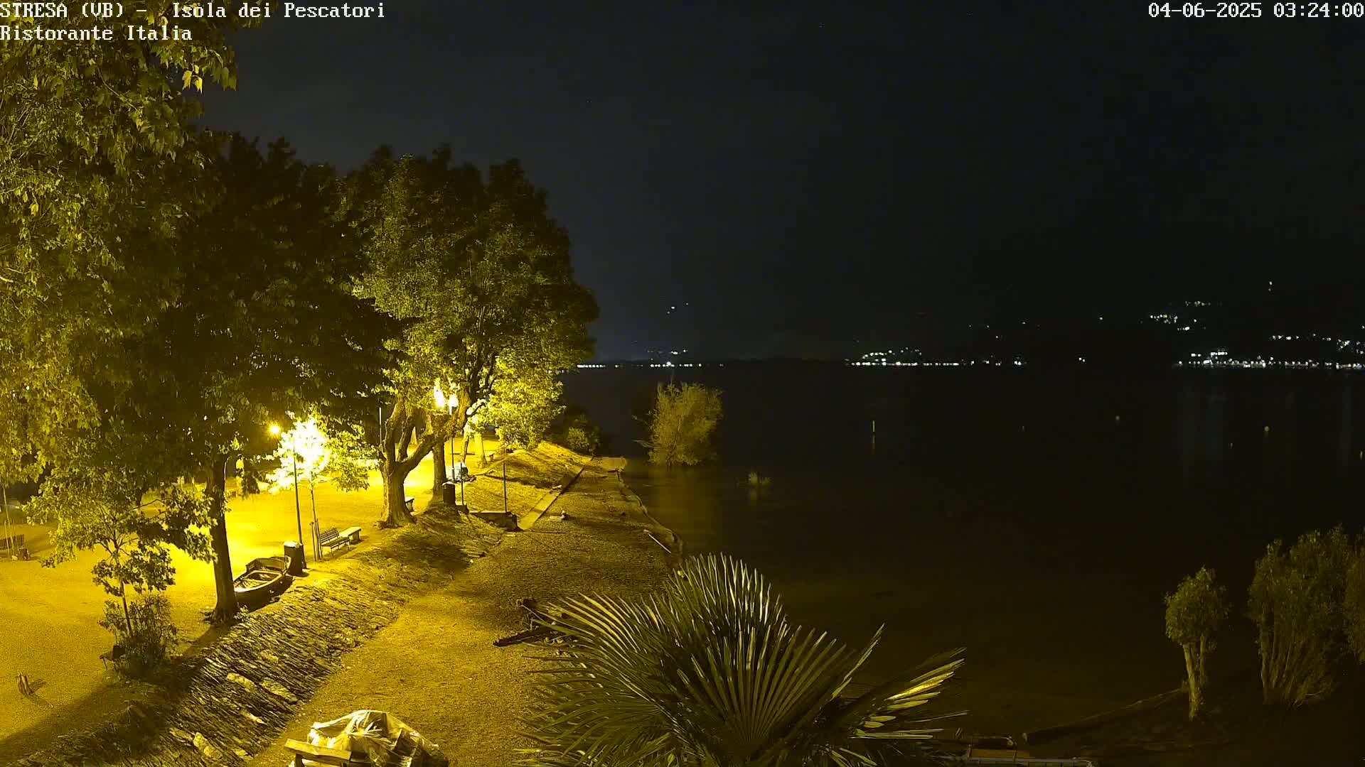 Isola dei Pescatori Island, Maggiore Lake Live Cam - Stresa, Piedmont, Italy