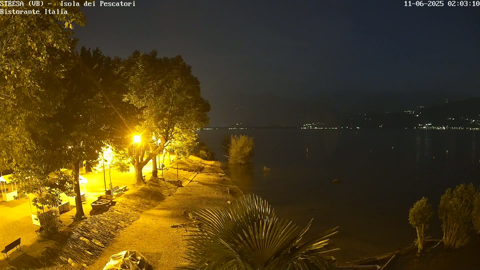 Isola dei Pescatori Island, Maggiore Lake Live Cam - Stresa, Piedmont, Italy