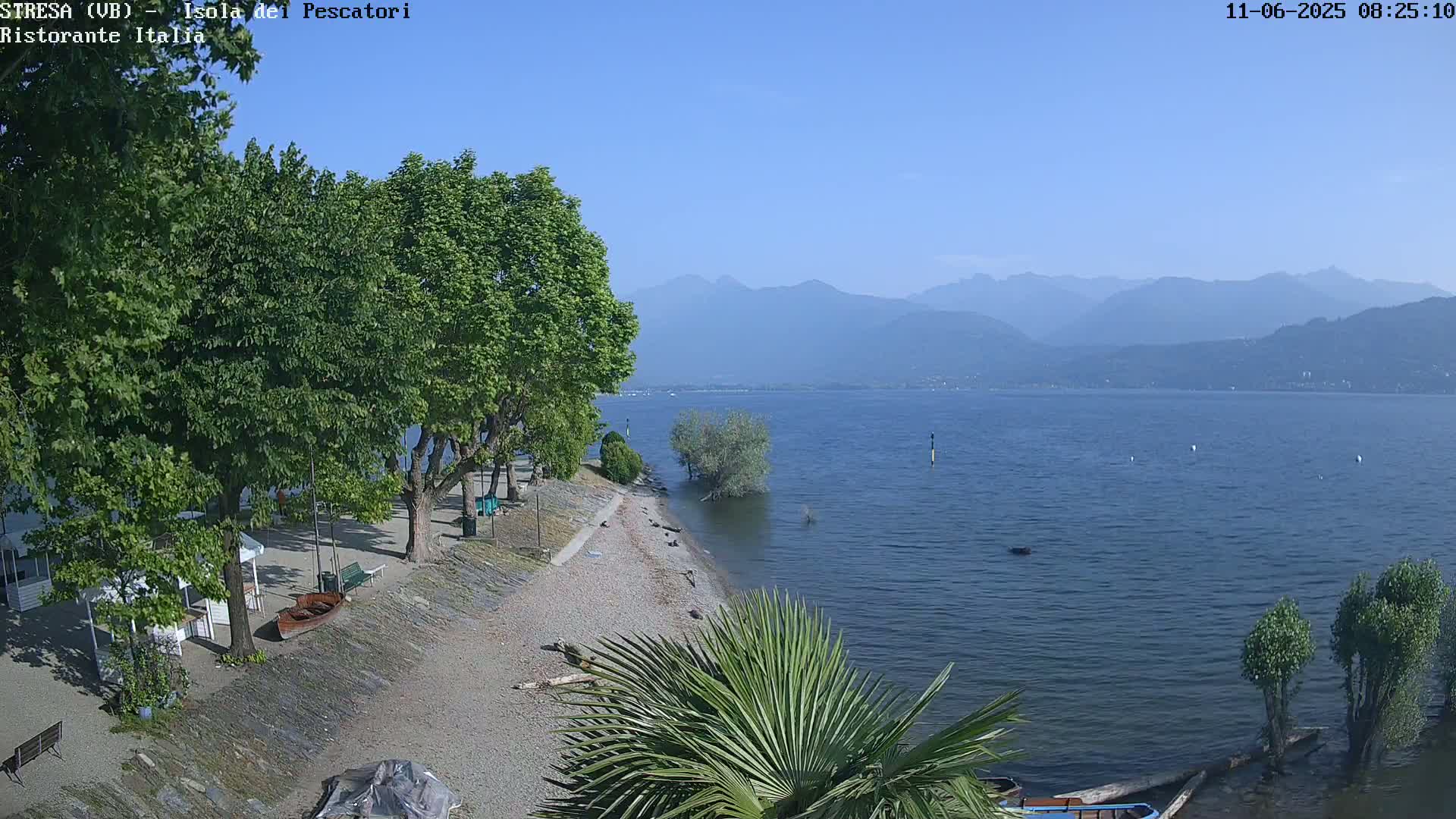 Isola dei Pescatori Island, Maggiore Lake Live Cam - Stresa, Piedmont, Italy