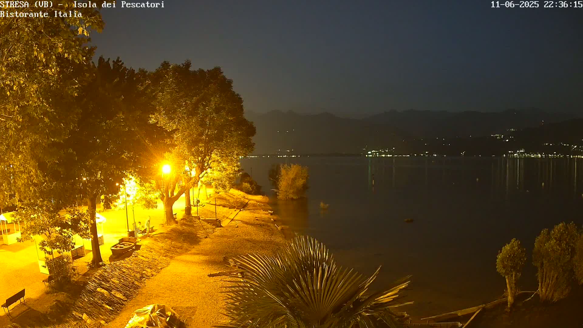 Isola dei Pescatori Island, Maggiore Lake Live Cam - Stresa, Piedmont, Italy