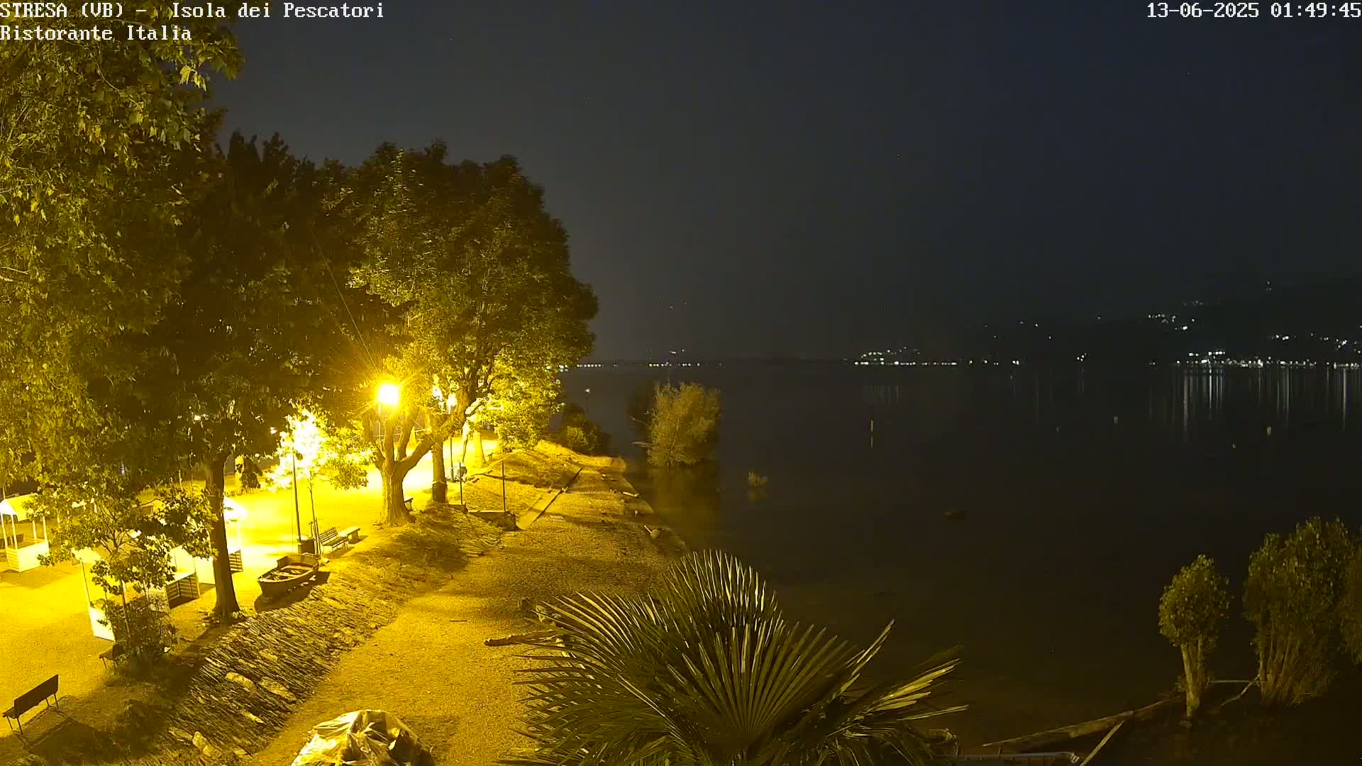 Isola dei Pescatori Island, Maggiore Lake Live Cam - Stresa, Piedmont, Italy