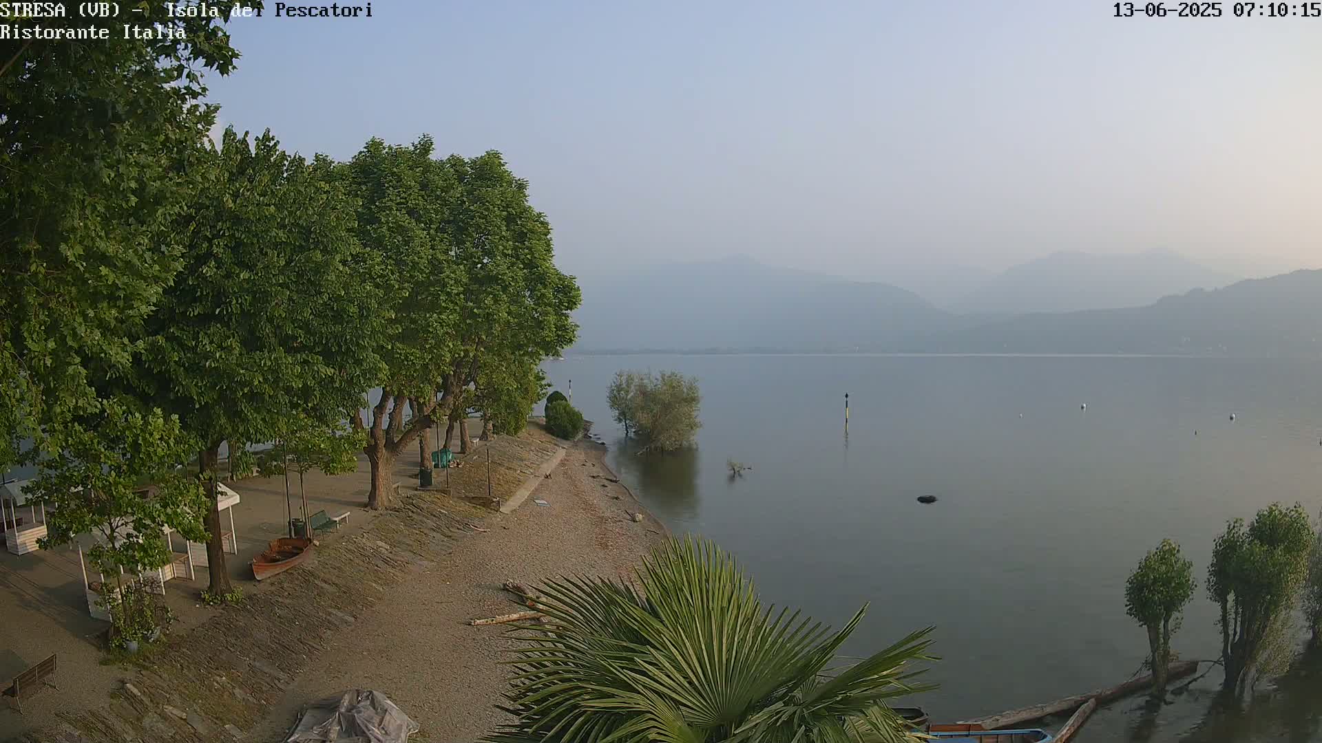 Isola dei Pescatori Island, Maggiore Lake Live Cam - Stresa, Piedmont, Italy