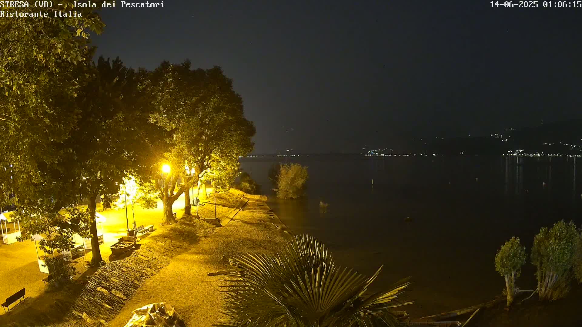 Isola dei Pescatori Island, Maggiore Lake Live Cam - Stresa, Piedmont, Italy