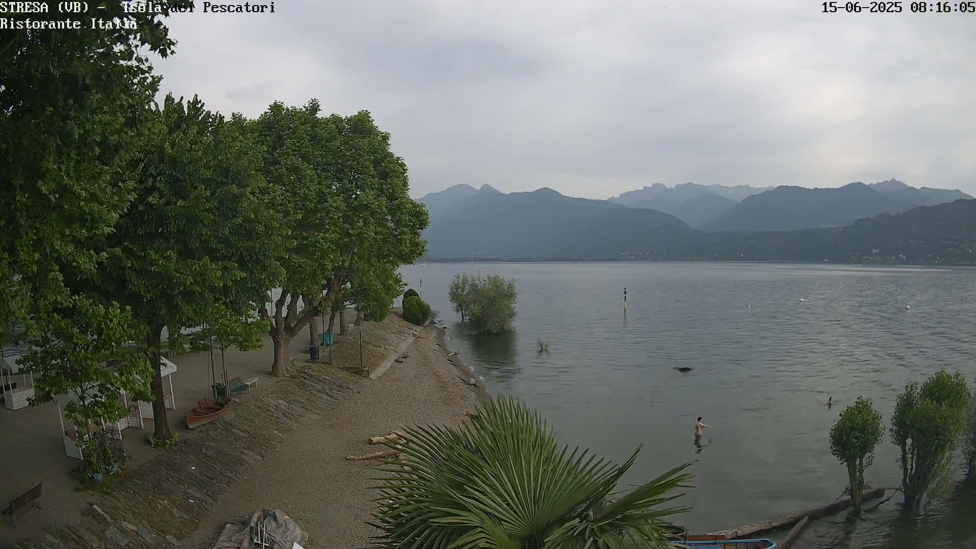 Isola dei Pescatori Island, Maggiore Lake Live Cam - Stresa, Piedmont, Italy