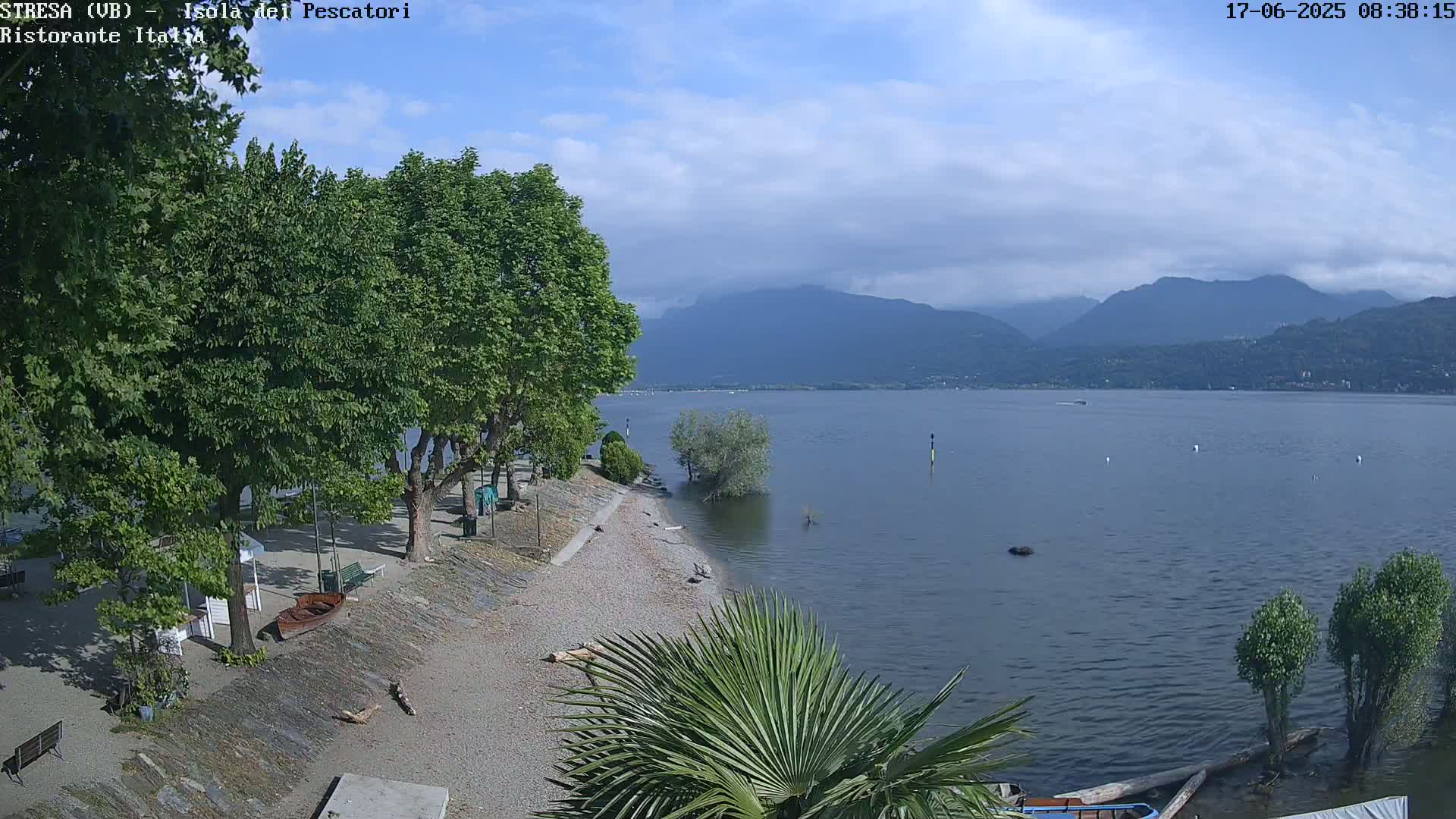 Isola dei Pescatori Island, Maggiore Lake Live Cam - Stresa, Piedmont, Italy