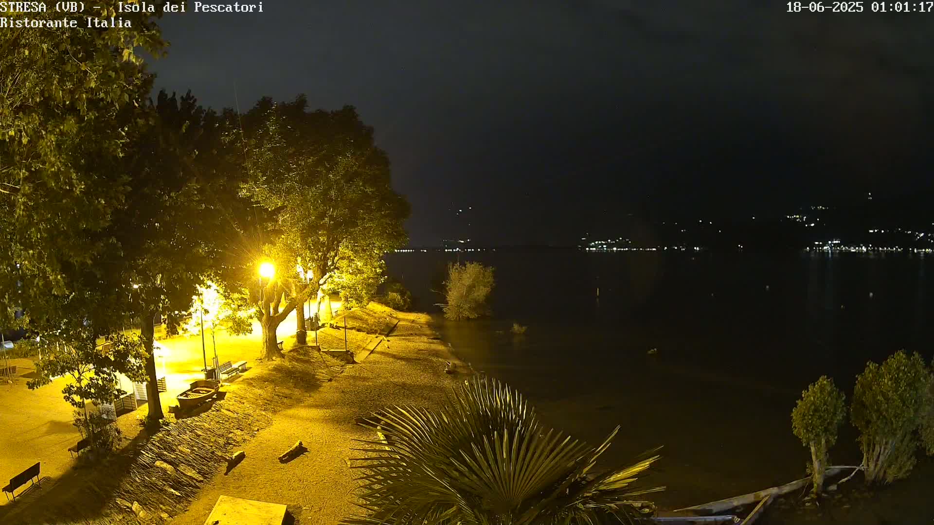 Isola dei Pescatori Island, Maggiore Lake Live Cam - Stresa, Piedmont, Italy