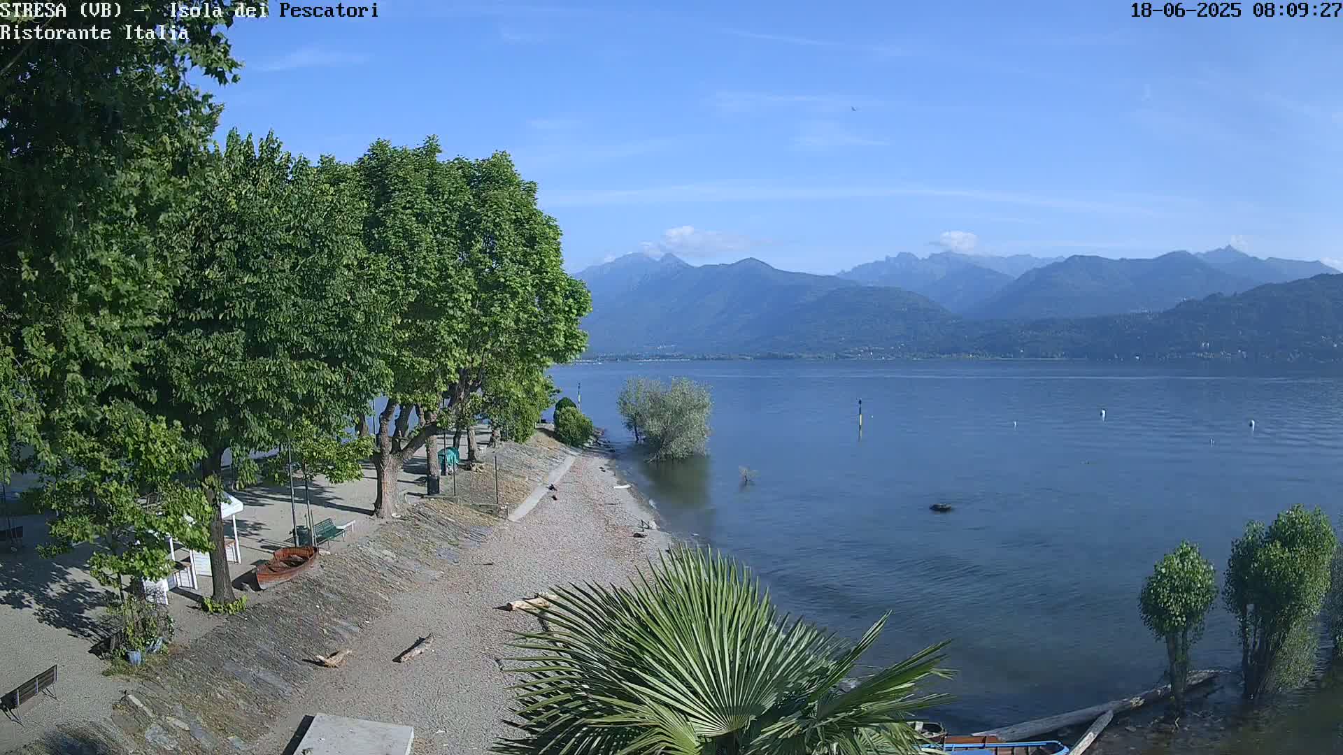 Isola dei Pescatori Island, Maggiore Lake Live Cam - Stresa, Piedmont, Italy