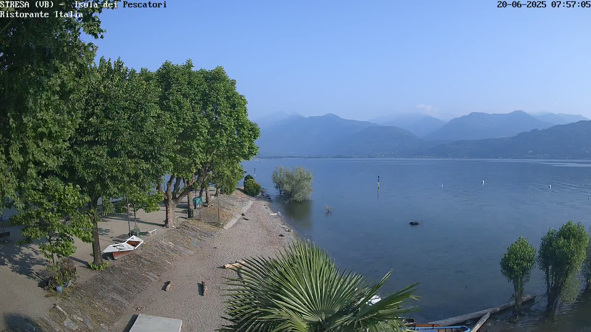 Isola dei Pescatori Island, Maggiore Lake Live Cam - Stresa, Piedmont, Italy
