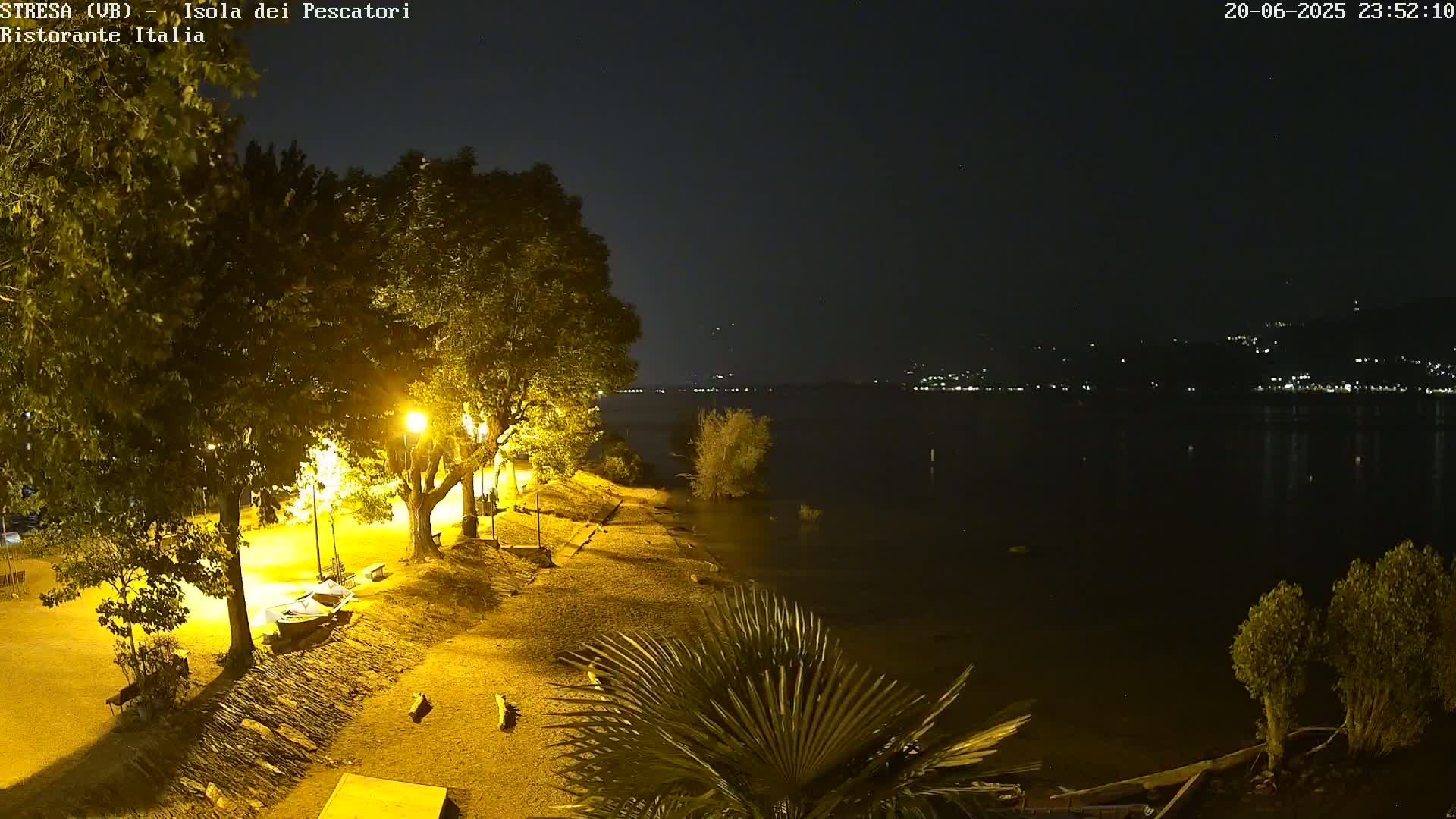 Isola dei Pescatori Island, Maggiore Lake Live Cam - Stresa, Piedmont, Italy