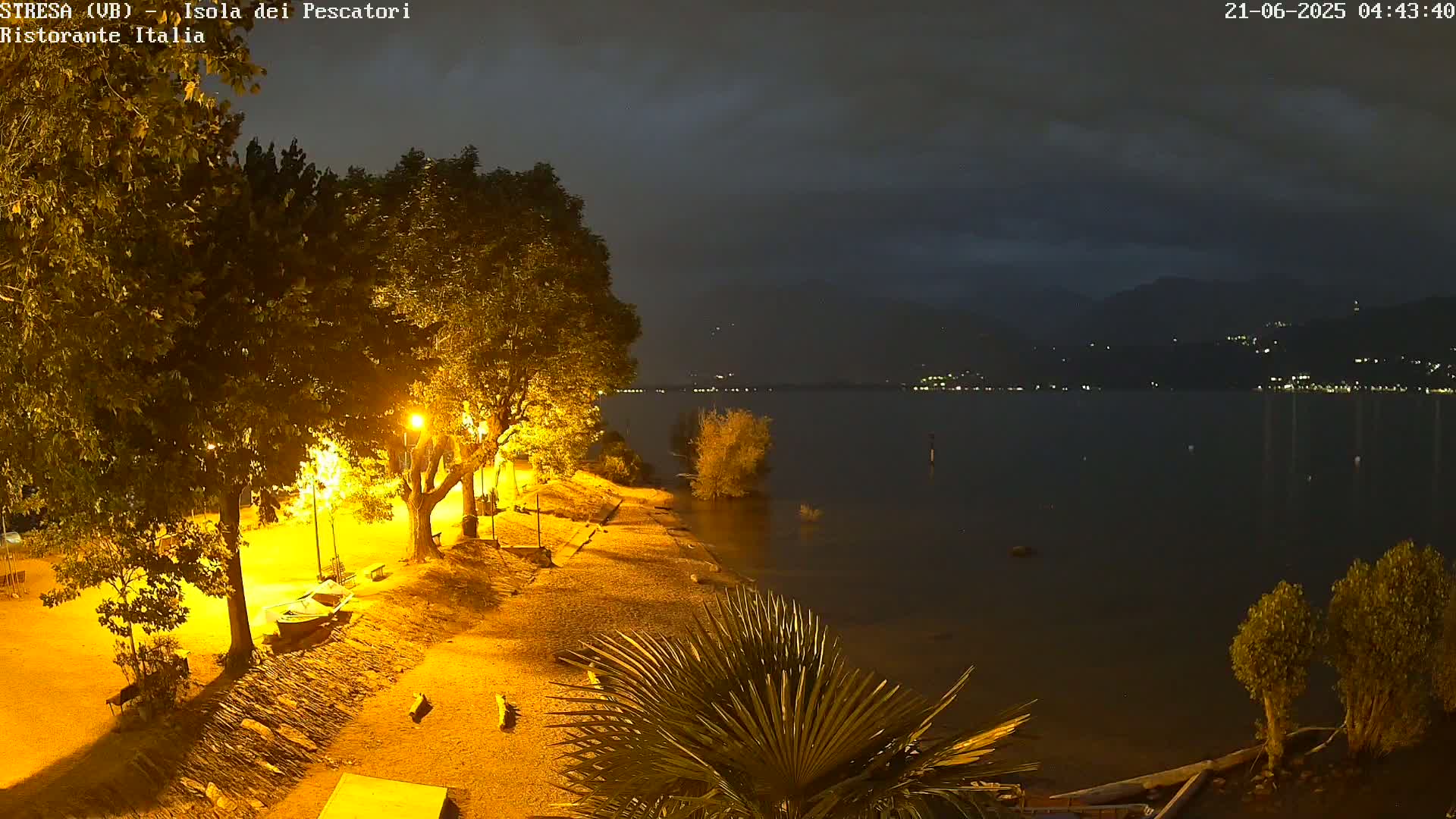 Isola dei Pescatori Island, Maggiore Lake Live Cam - Stresa, Piedmont, Italy