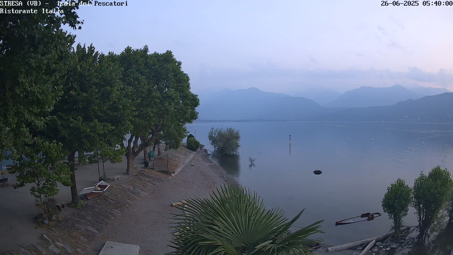 Isola dei Pescatori Island, Maggiore Lake Live Cam - Stresa, Piedmont, Italy