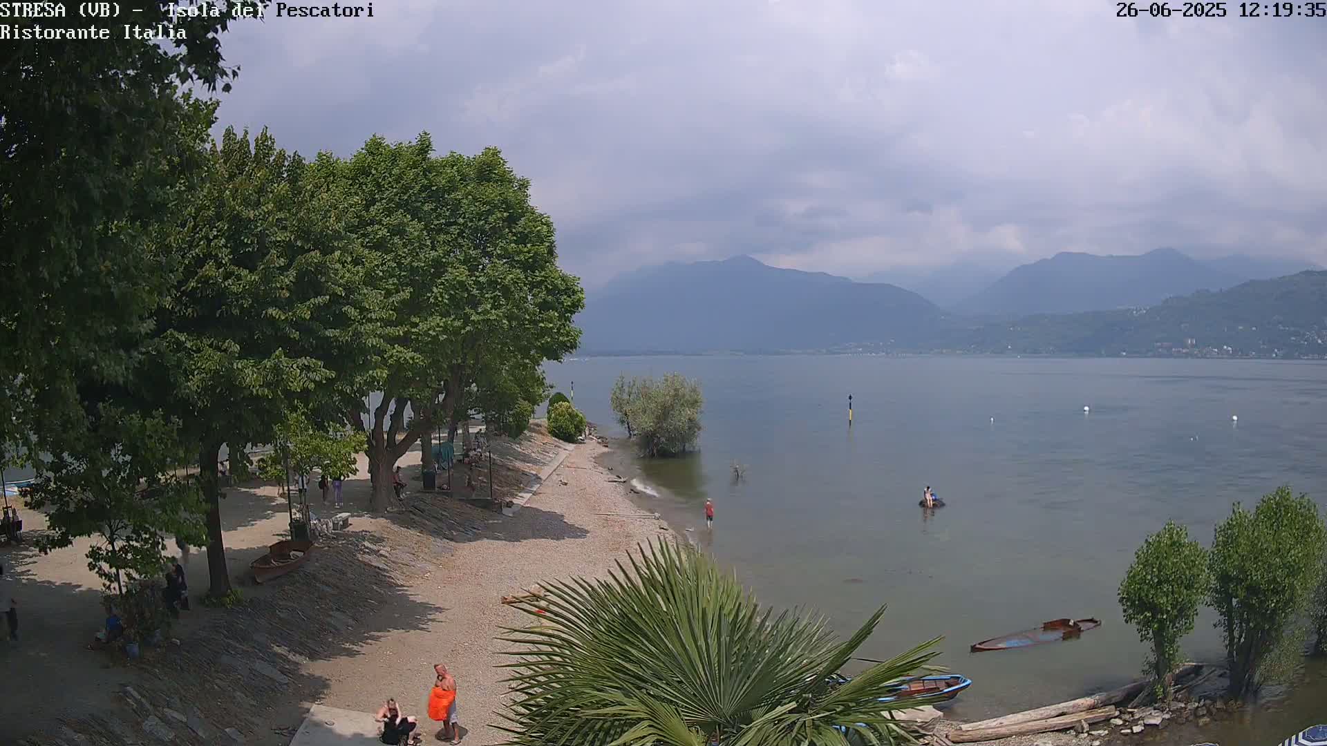 Isola dei Pescatori Island, Maggiore Lake Live Cam - Stresa, Piedmont, Italy
