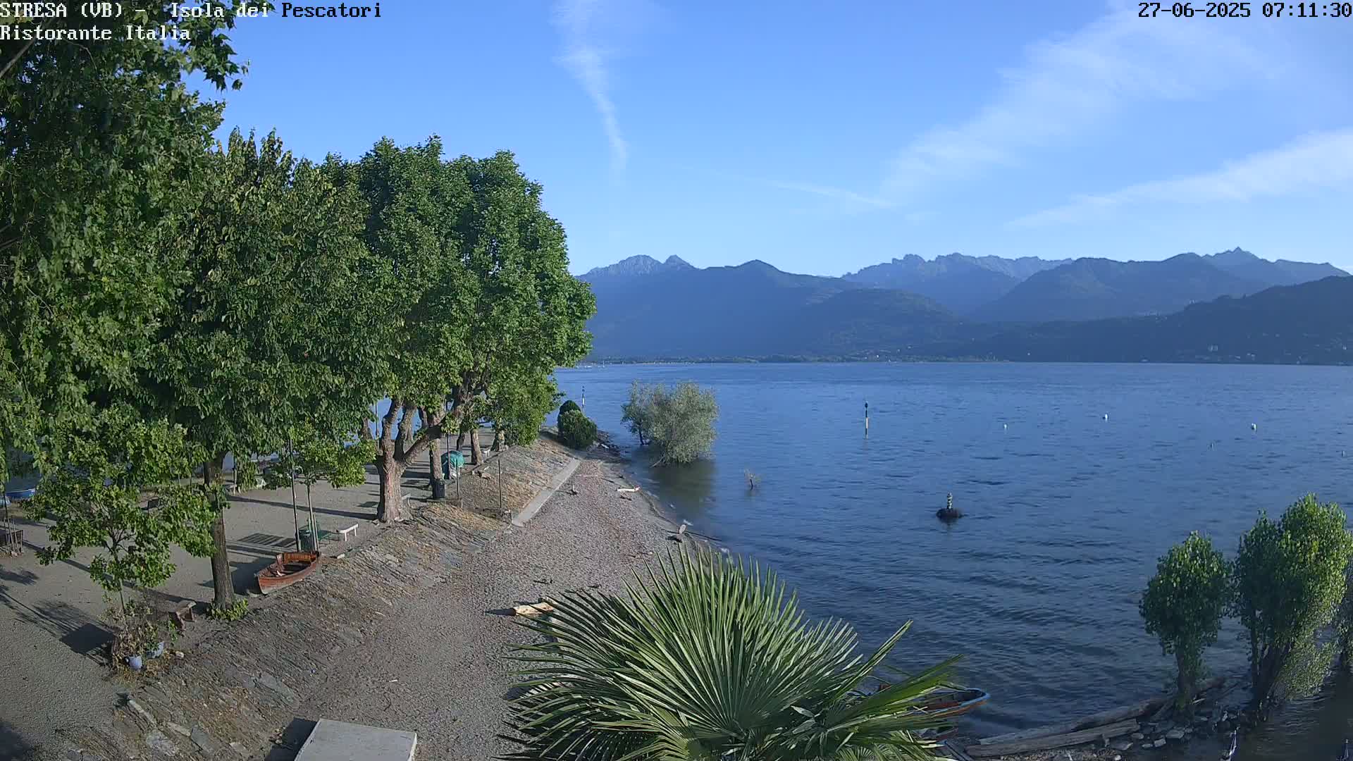 Isola dei Pescatori Island, Maggiore Lake Live Cam - Stresa, Piedmont, Italy