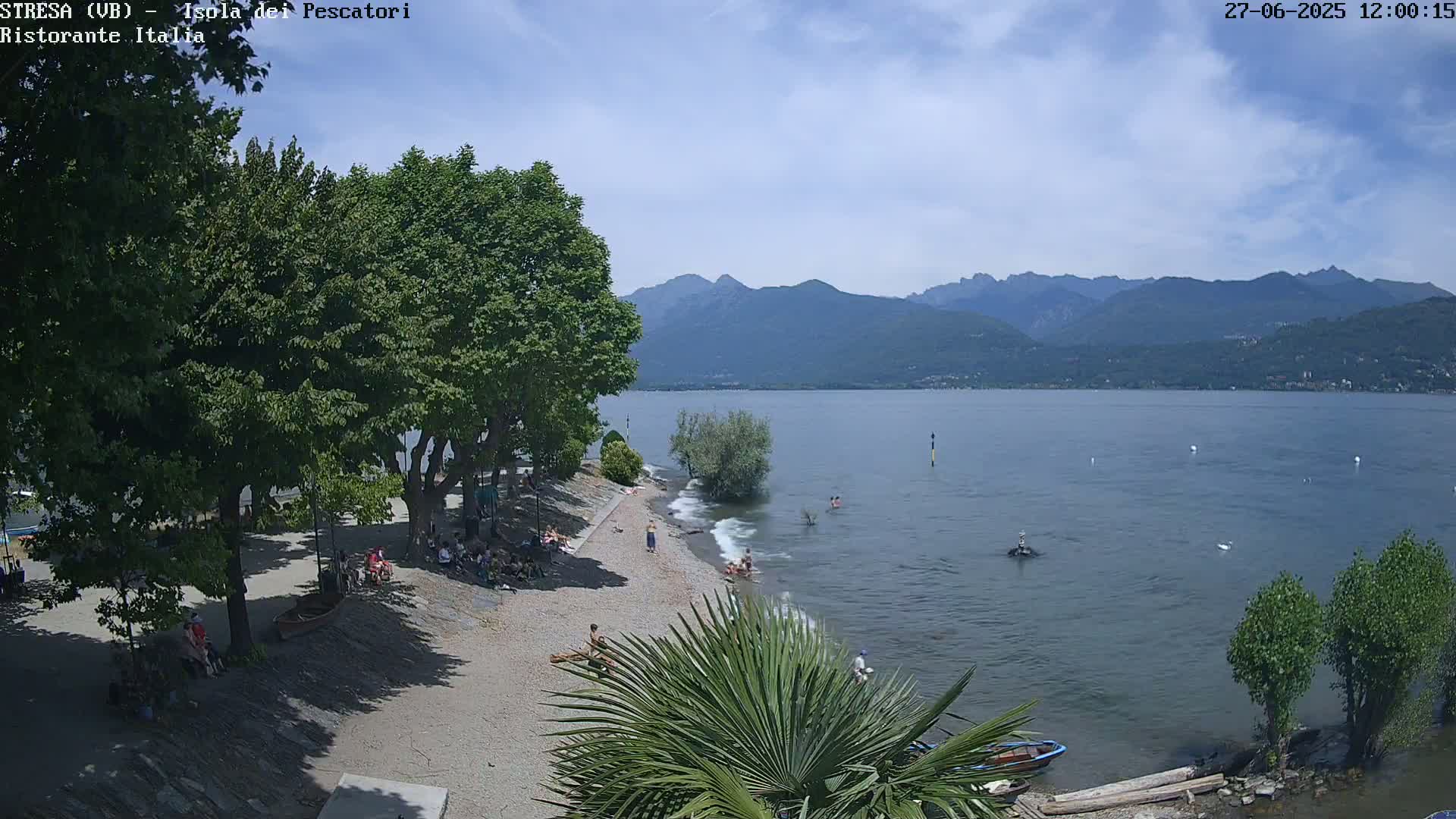 Isola dei Pescatori Island, Maggiore Lake Live Cam - Stresa, Piedmont, Italy