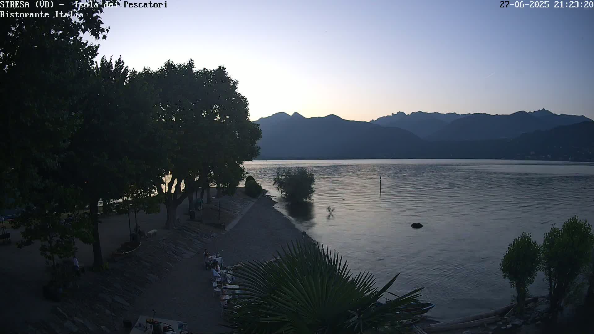 Isola dei Pescatori Island, Maggiore Lake Live Cam - Stresa, Piedmont, Italy