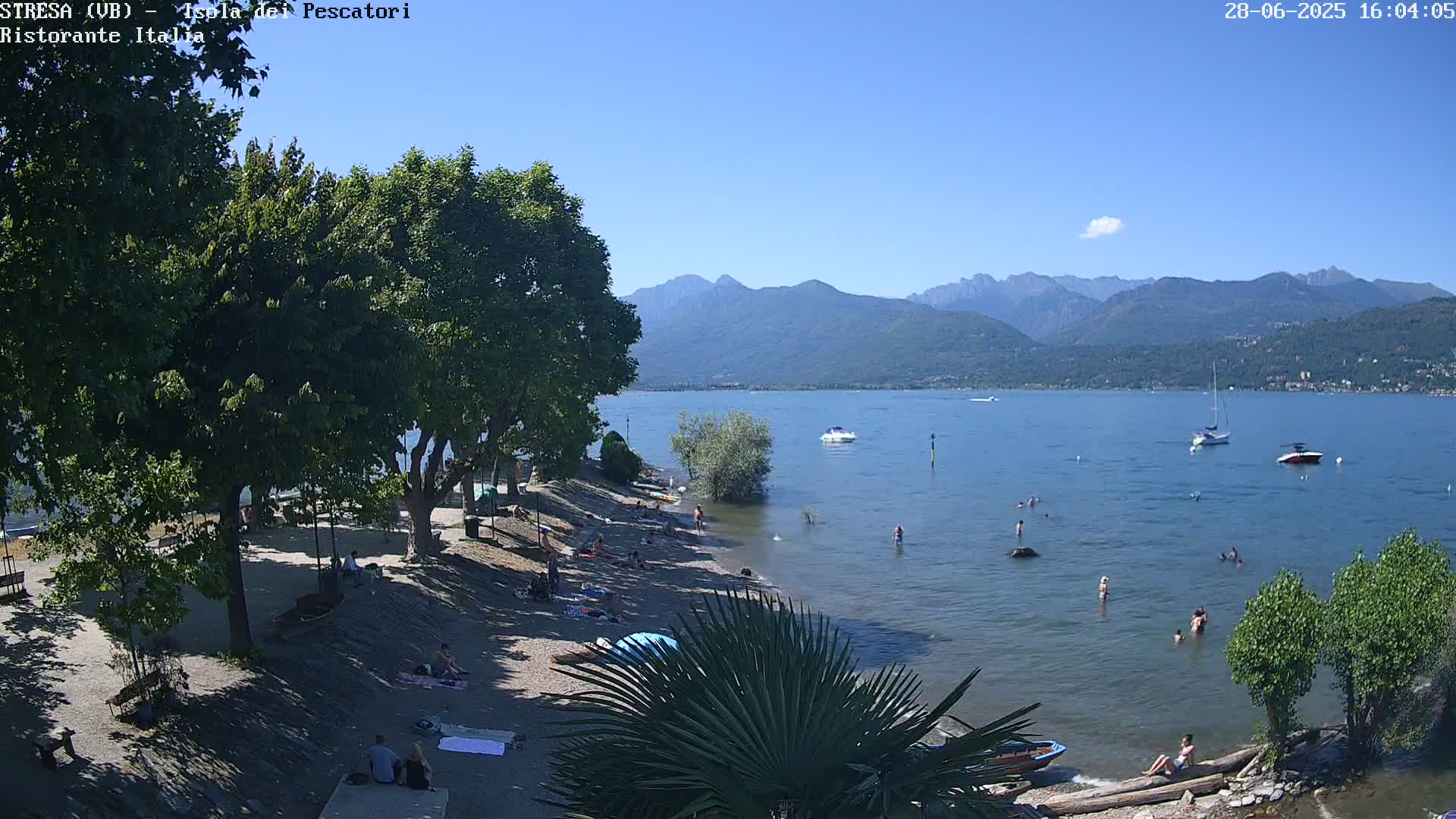 Isola dei Pescatori Island, Maggiore Lake Live Cam - Stresa, Piedmont, Italy