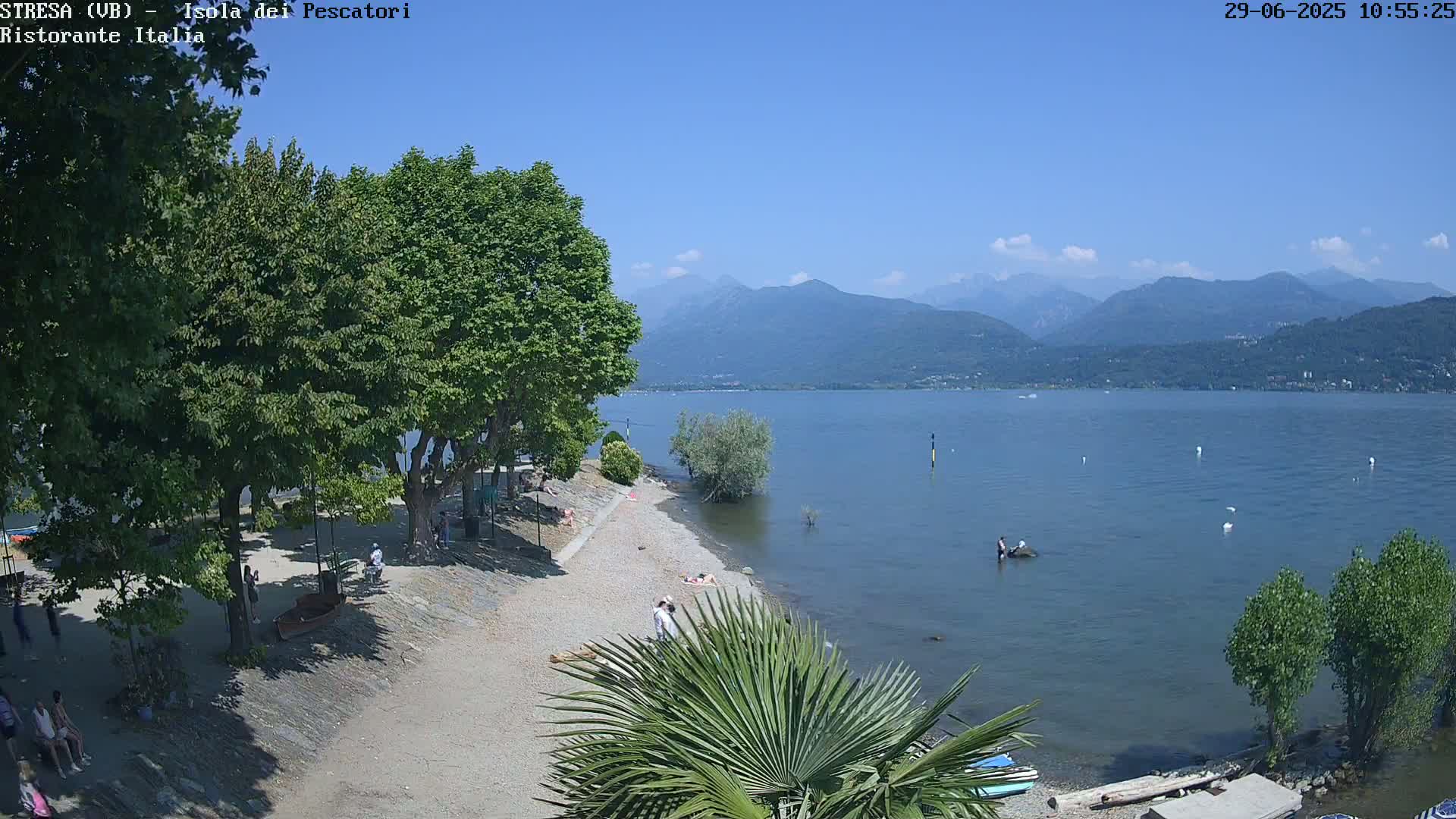 Isola dei Pescatori Island, Maggiore Lake Live Cam - Stresa, Piedmont, Italy
