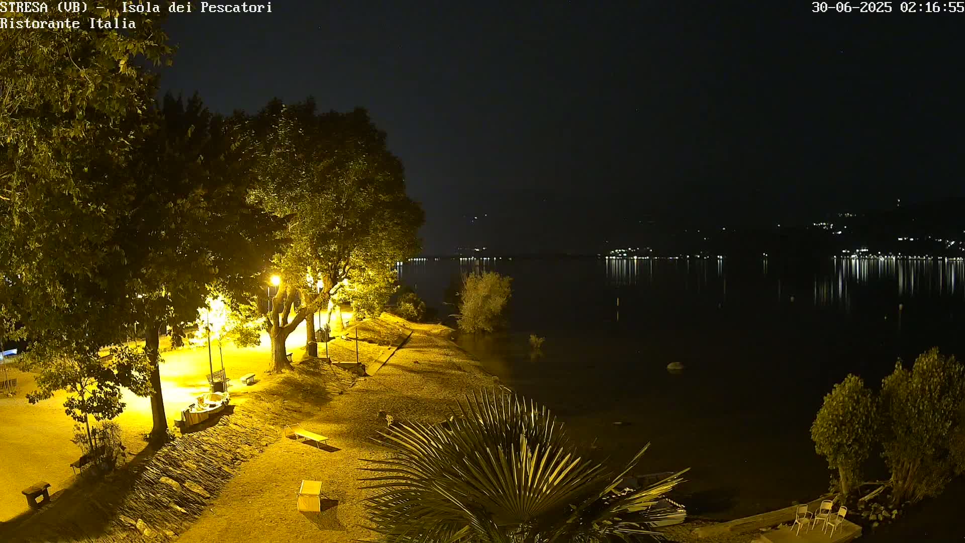 Isola dei Pescatori Island, Maggiore Lake Live Cam - Stresa, Piedmont, Italy