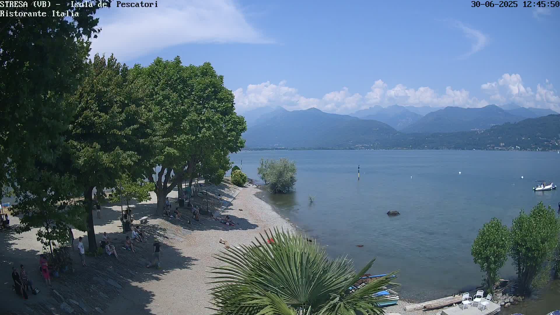 Isola dei Pescatori Island, Maggiore Lake Live Cam - Stresa, Piedmont, Italy