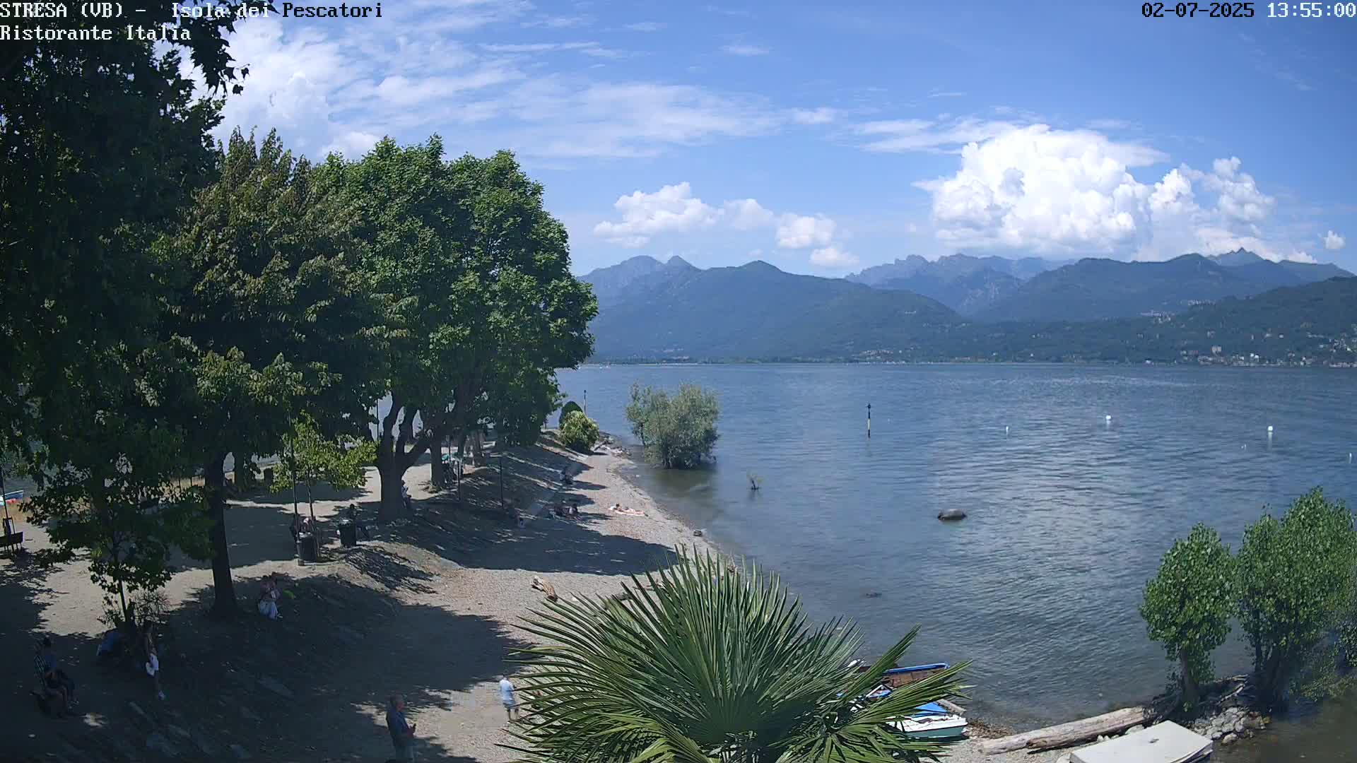 Isola dei Pescatori Island, Maggiore Lake Live Cam - Stresa, Piedmont, Italy