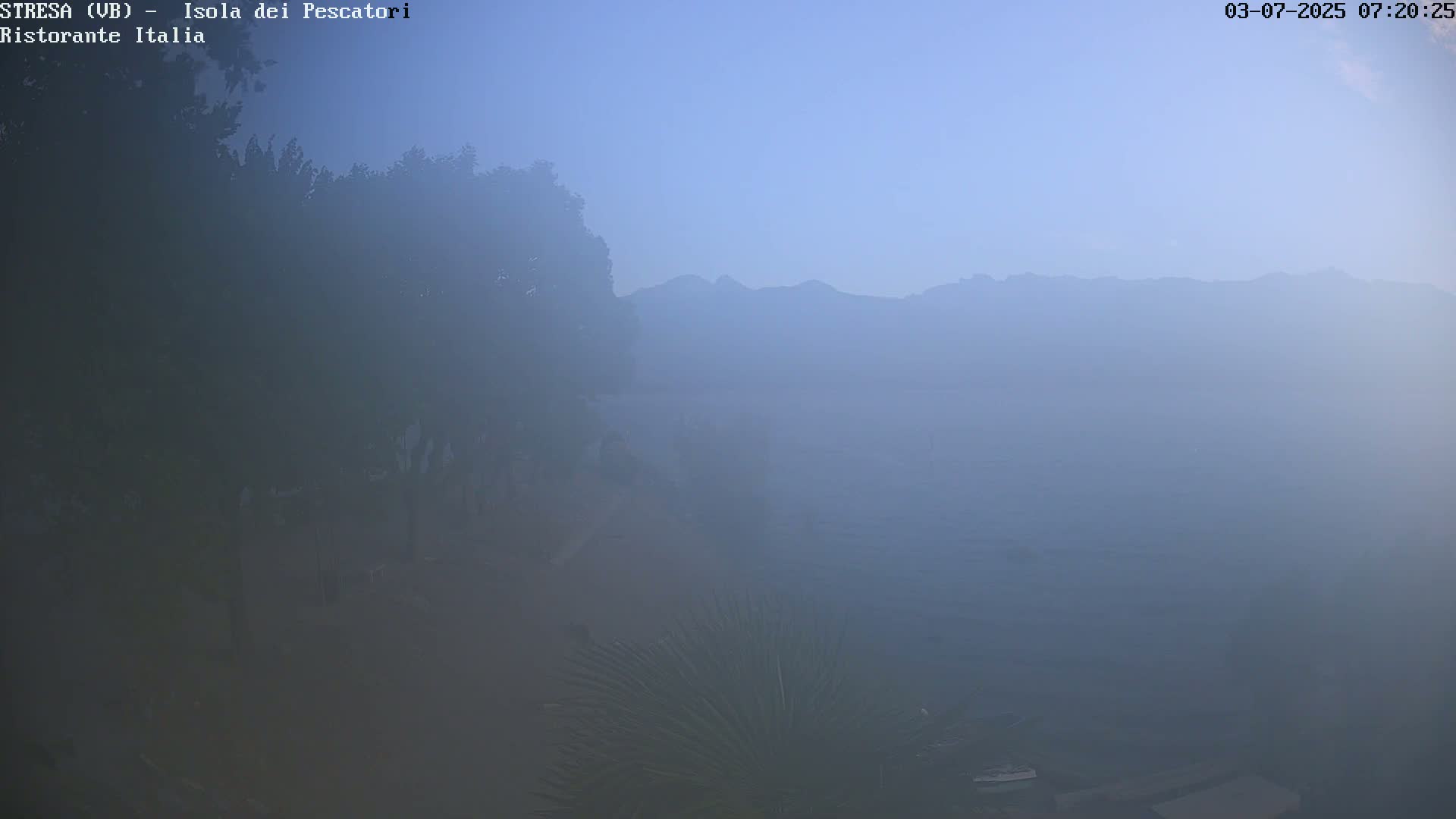 Isola dei Pescatori Island, Maggiore Lake Live Cam - Stresa, Piedmont, Italy