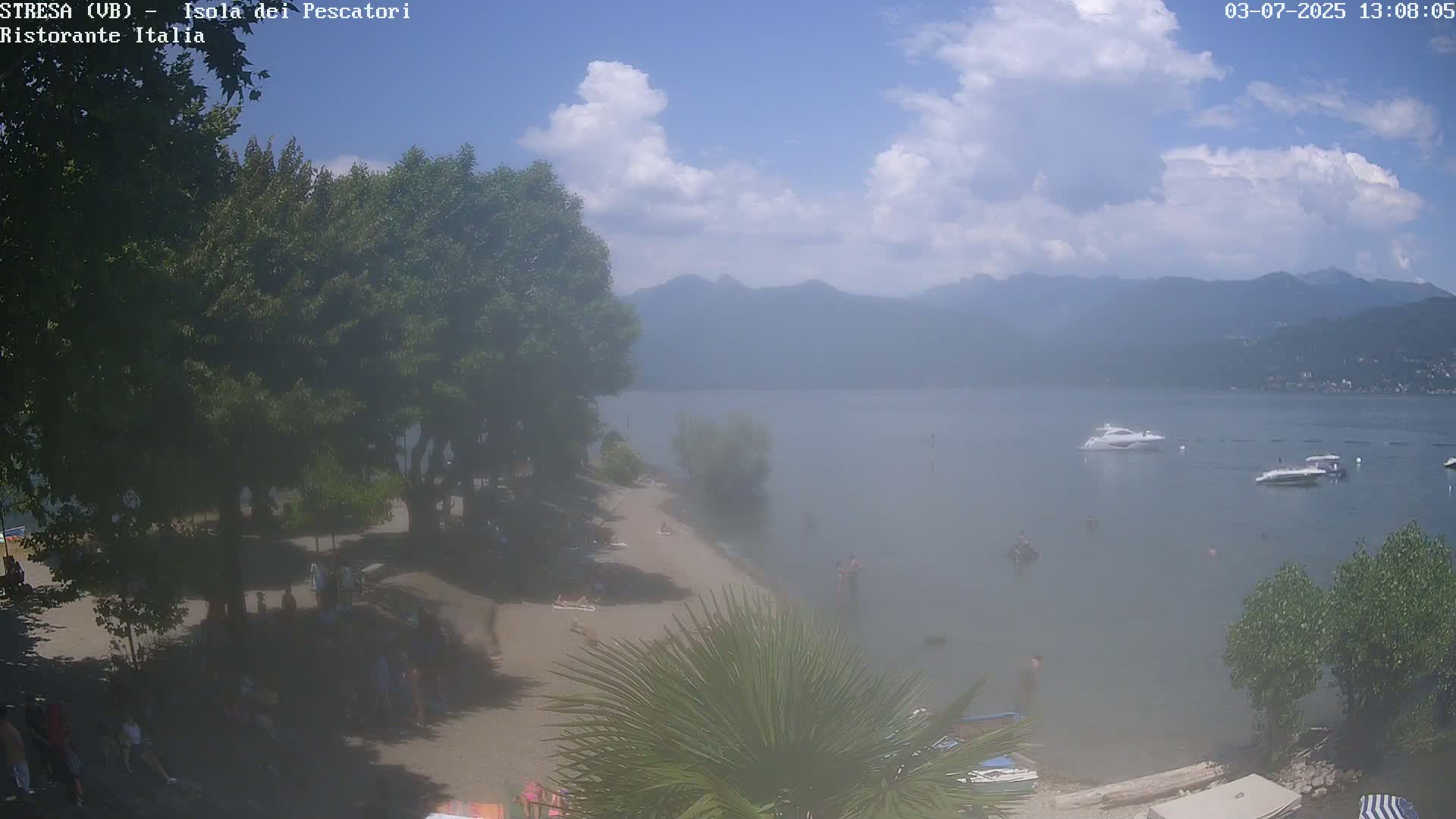 Isola dei Pescatori Island, Maggiore Lake Live Cam - Stresa, Piedmont, Italy
