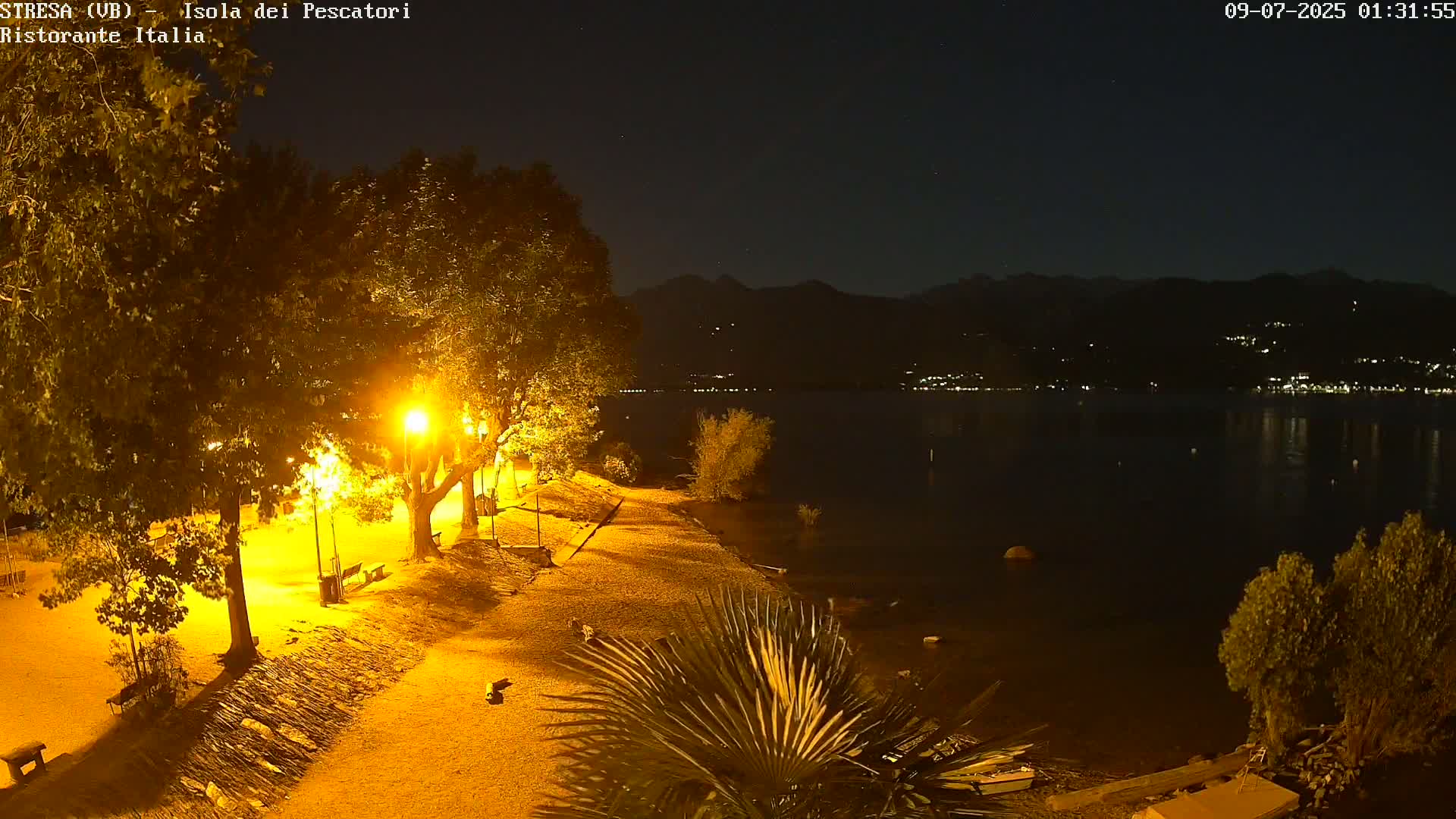 Isola dei Pescatori Island, Maggiore Lake Live Cam - Stresa, Piedmont, Italy