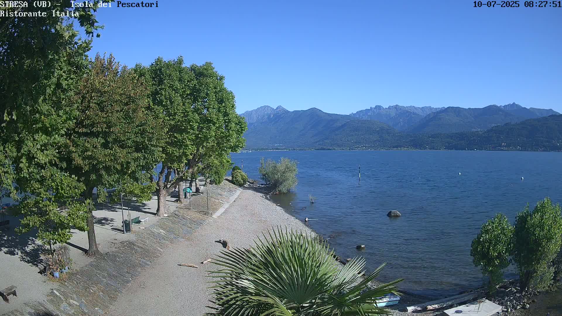 Isola dei Pescatori Island, Maggiore Lake Live Cam - Stresa, Piedmont, Italy