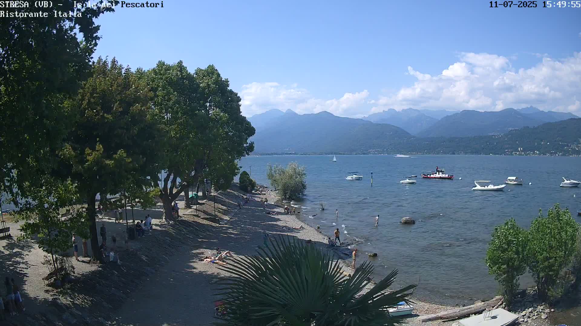 Isola dei Pescatori Island, Maggiore Lake Live Cam - Stresa, Piedmont, Italy