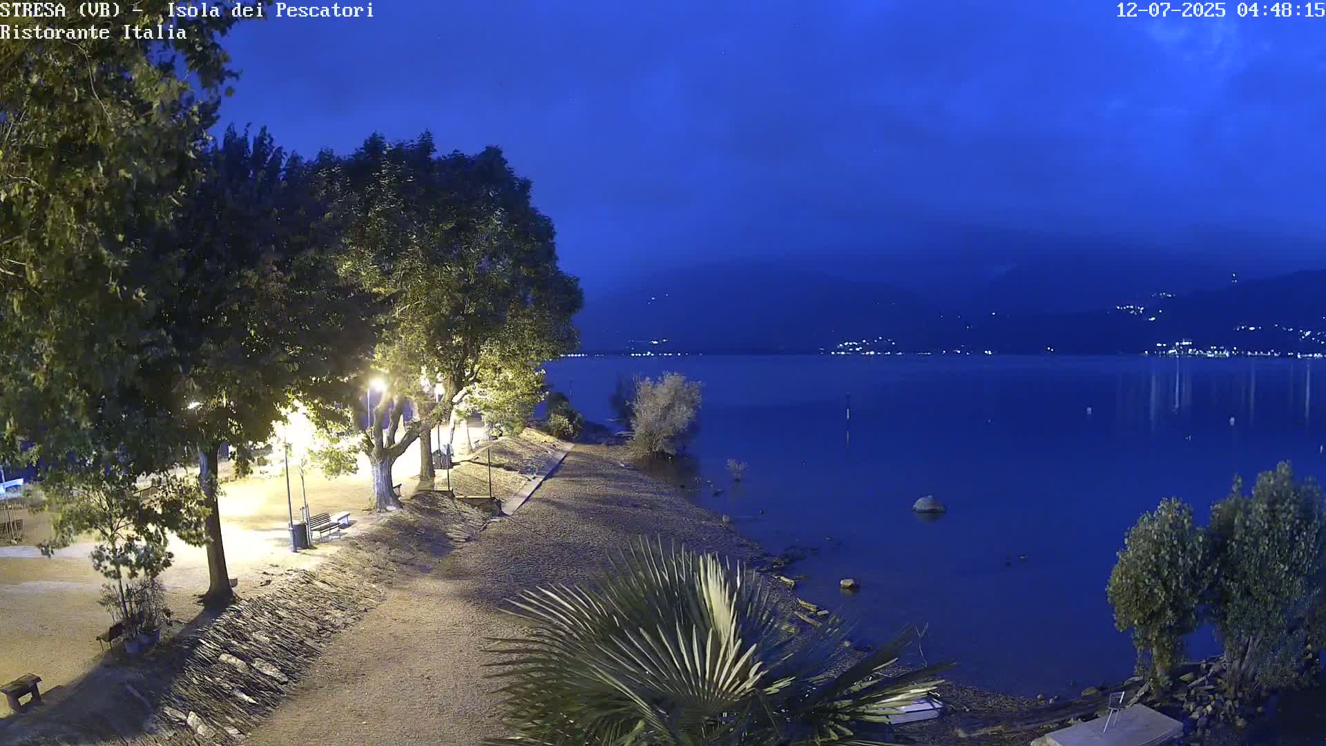 Isola dei Pescatori Island, Maggiore Lake Live Cam - Stresa, Piedmont, Italy