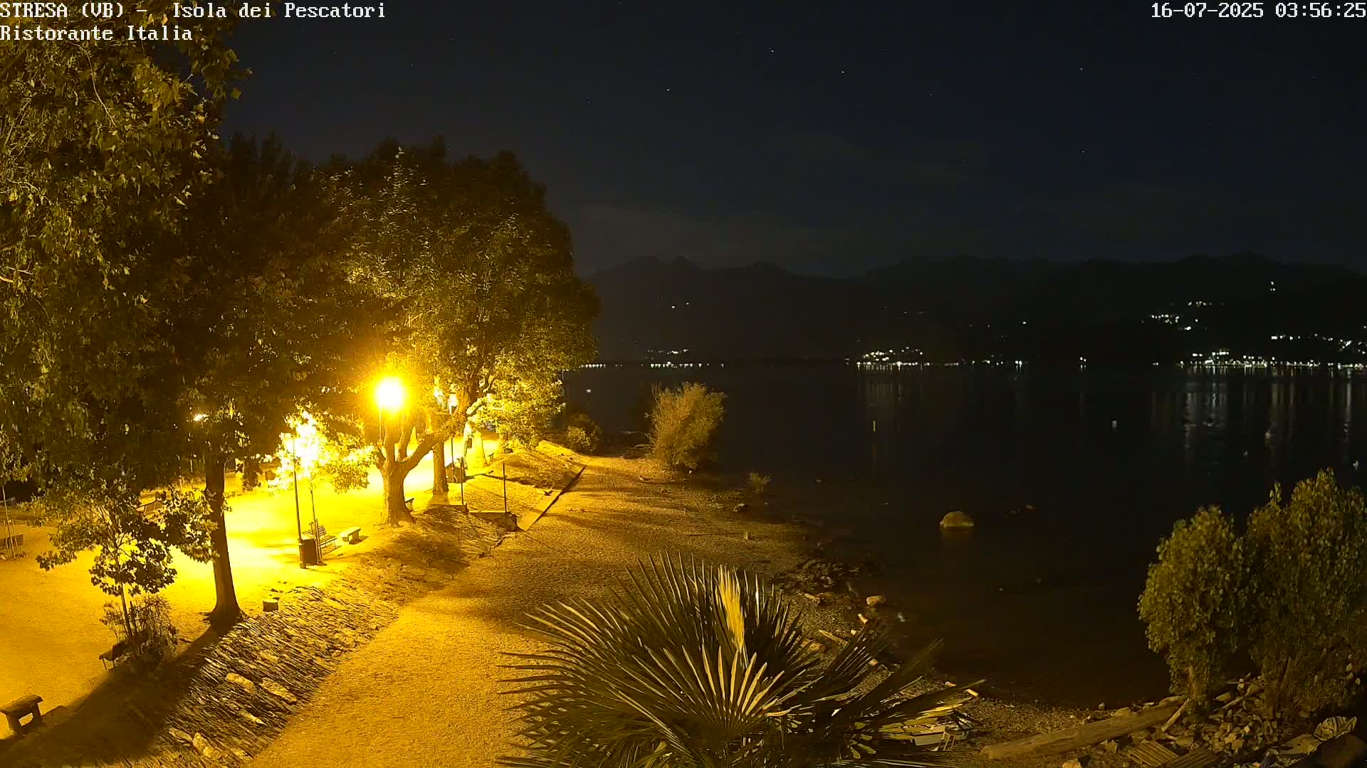 Isola dei Pescatori Island, Maggiore Lake Live Cam - Stresa, Piedmont, Italy