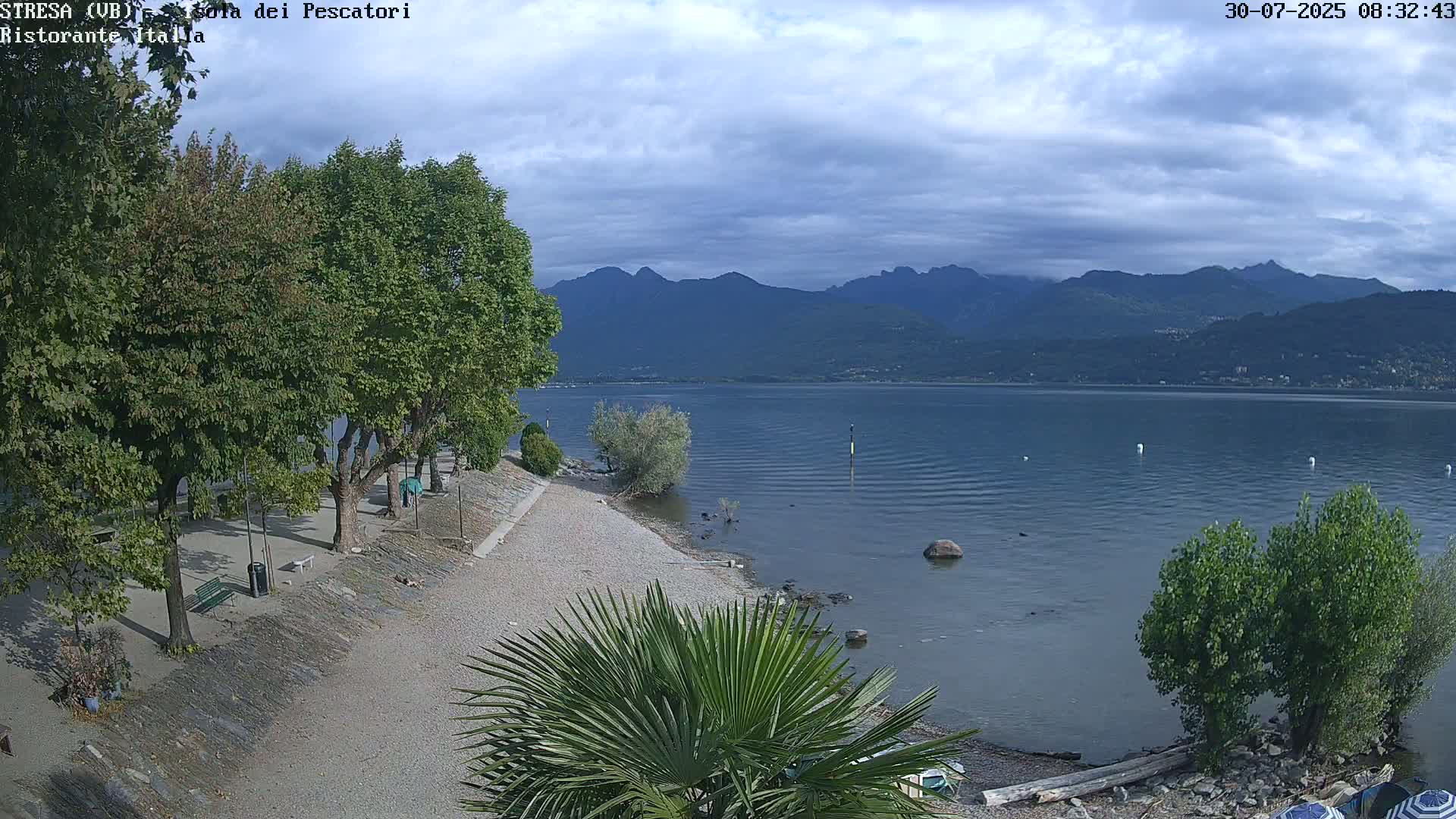Isola dei Pescatori Island, Maggiore Lake Live Cam - Stresa, Piedmont, Italy