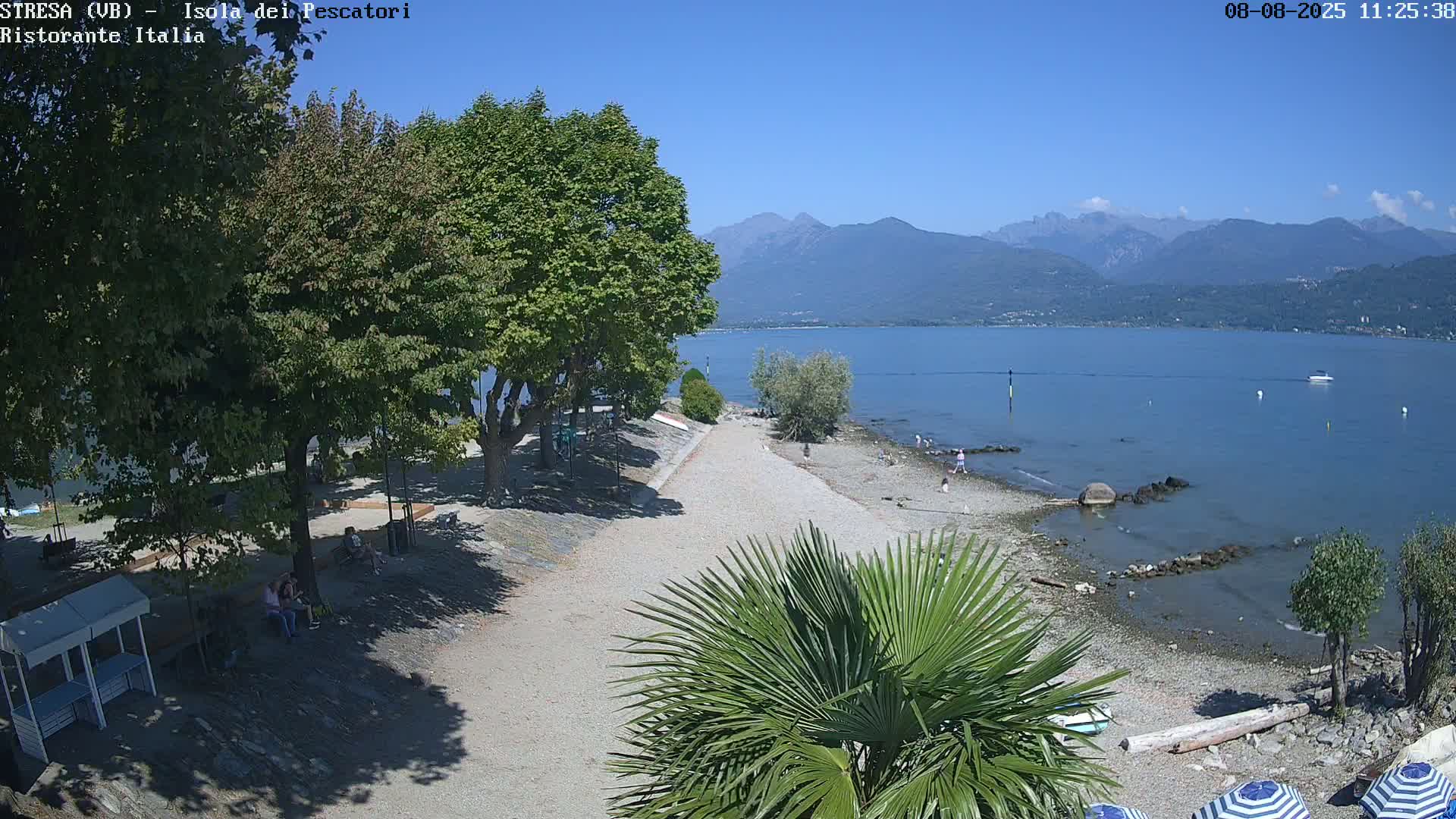 Isola dei Pescatori Island, Maggiore Lake Live Cam - Stresa, Piedmont, Italy
