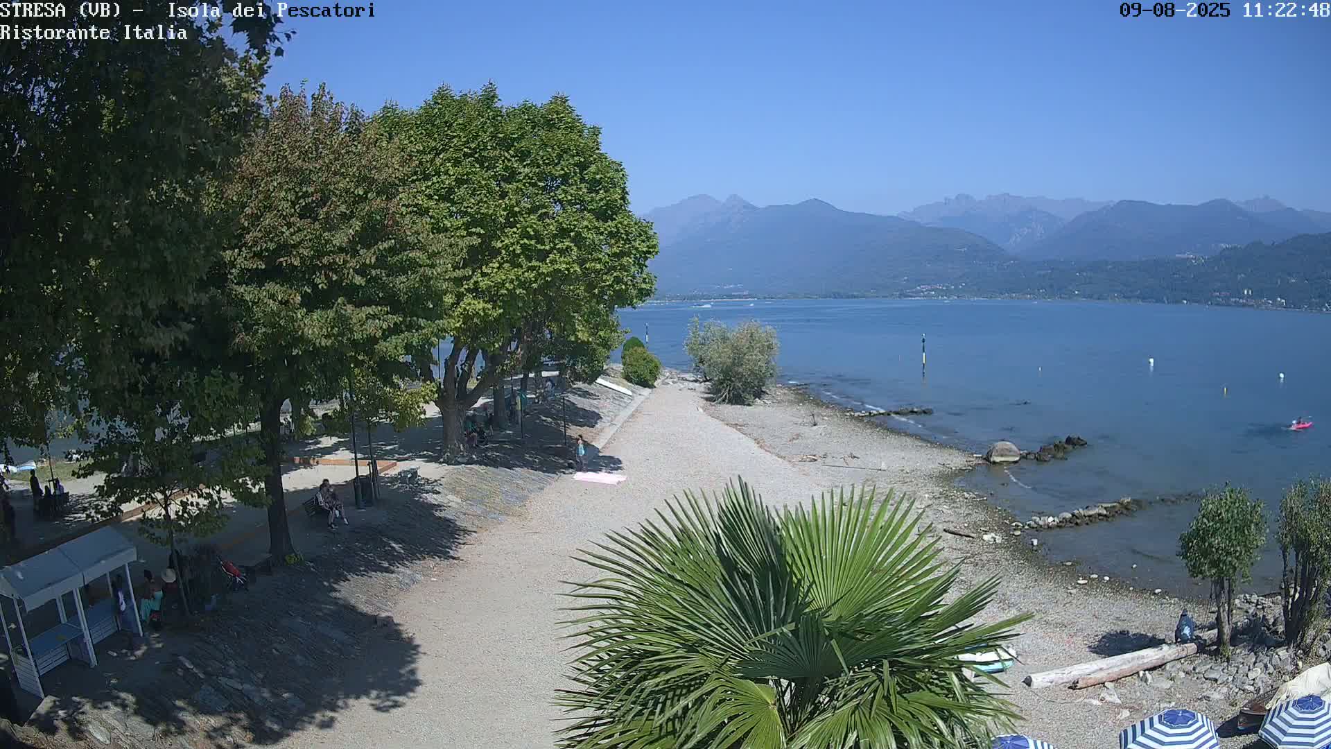 Isola dei Pescatori Island, Maggiore Lake Live Cam - Stresa, Piedmont, Italy