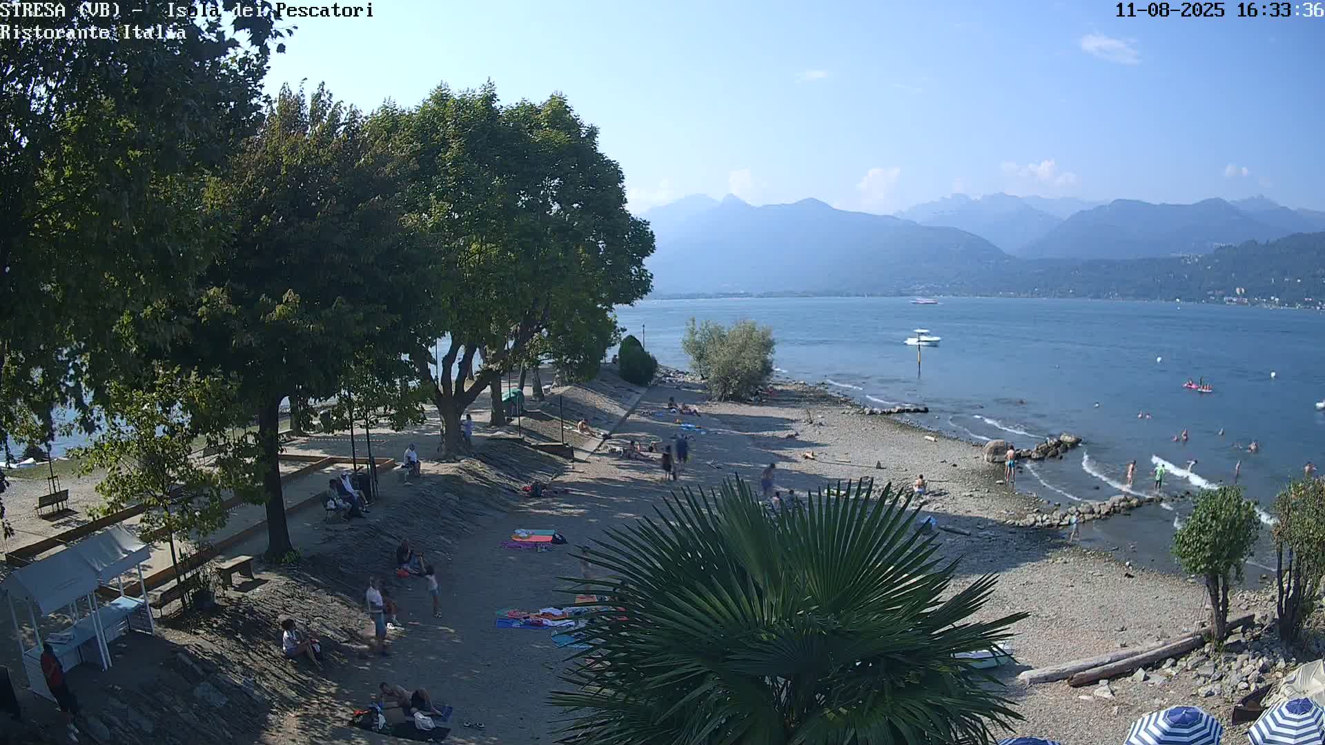 Isola dei Pescatori Island, Maggiore Lake Live Cam - Stresa, Piedmont, Italy