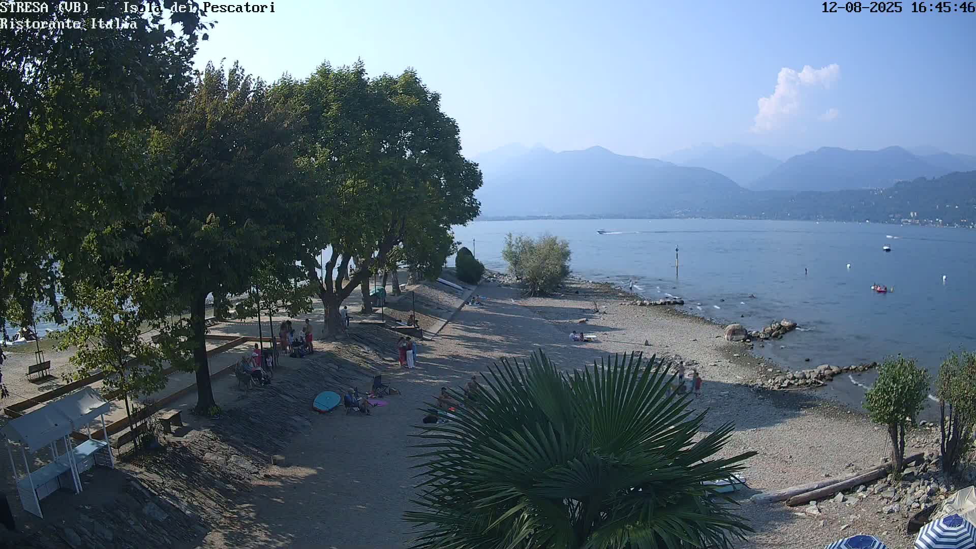 Isola dei Pescatori Island, Maggiore Lake Live Cam - Stresa, Piedmont, Italy