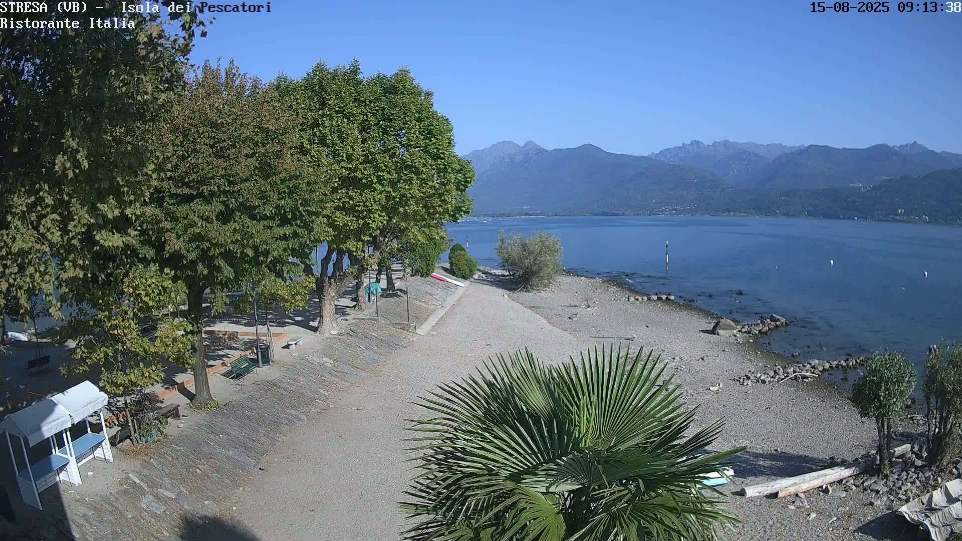 Isola dei Pescatori Island, Maggiore Lake Live Cam - Stresa, Piedmont, Italy