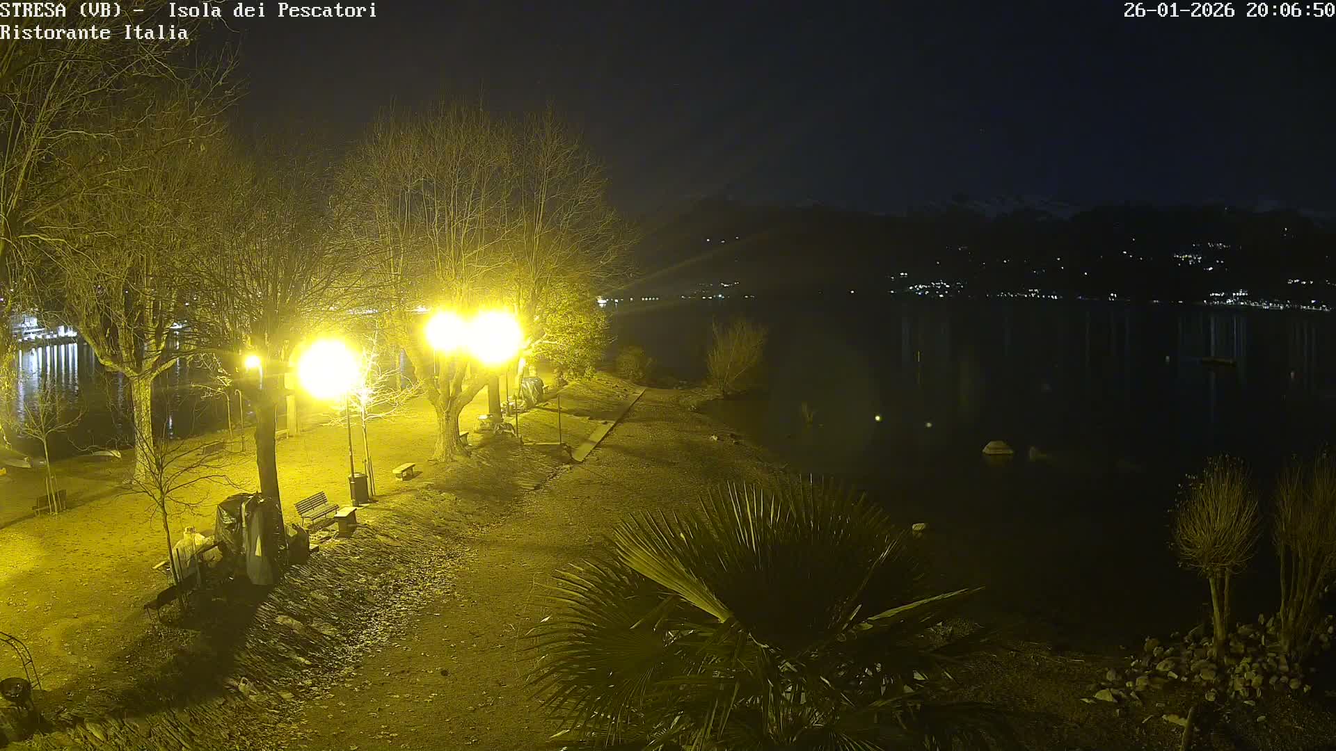 Isola dei Pescatori Island, Maggiore Lake Live Cam - Stresa, Piedmont, Italy