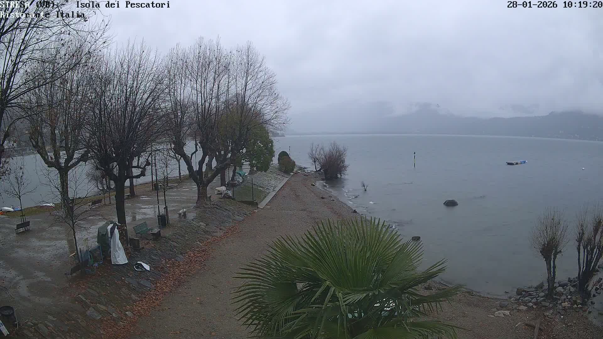 Isola dei Pescatori Island, Maggiore Lake Live Cam - Stresa, Piedmont, Italy